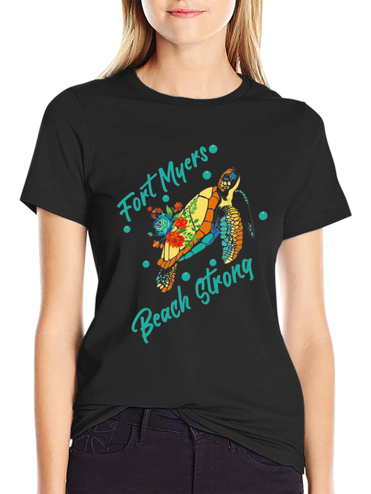 Fort Myers Beach Strong Turtle Graphic Tee