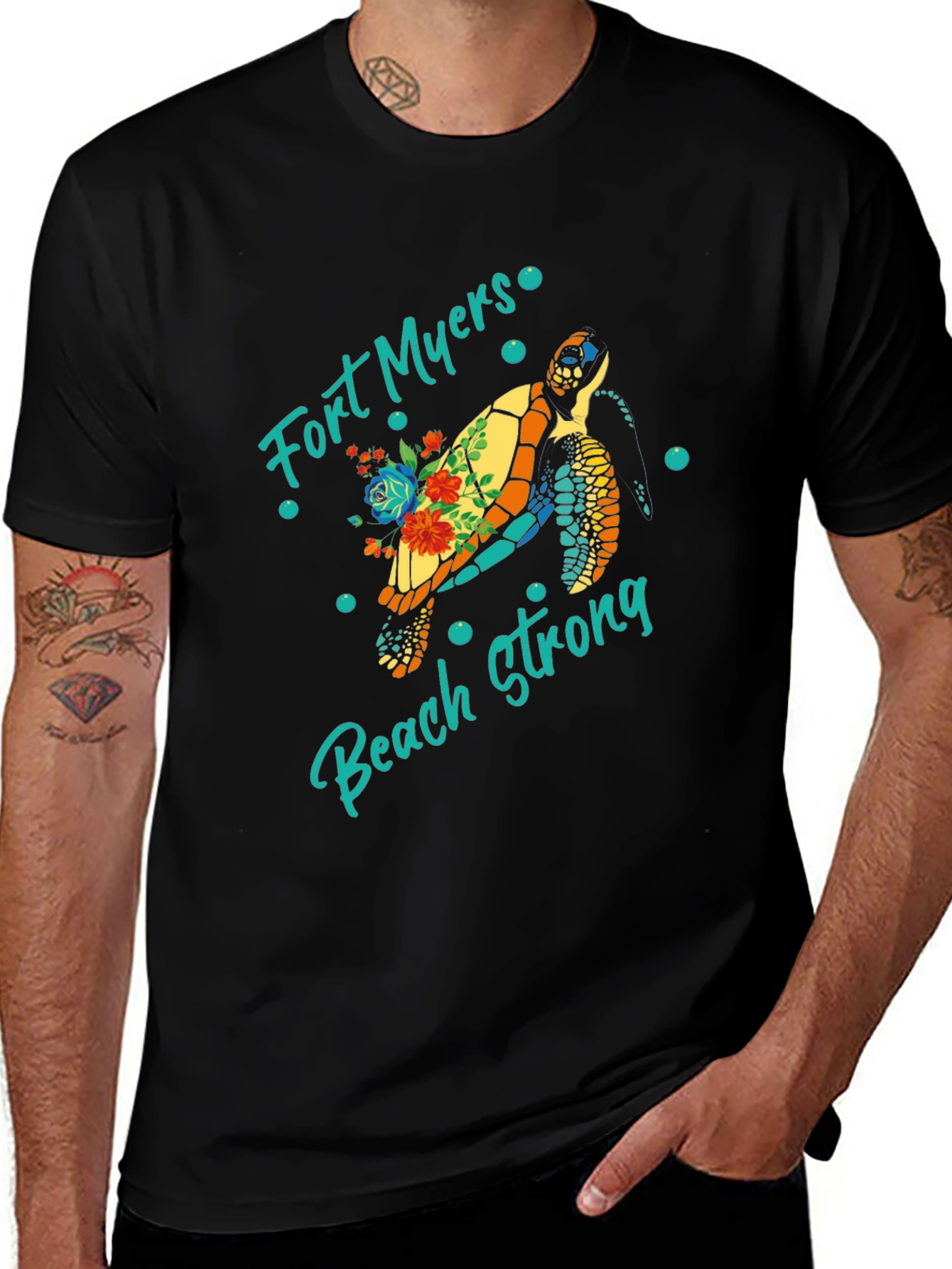 Fort Myers Beach Strong Turtle Graphic Tee