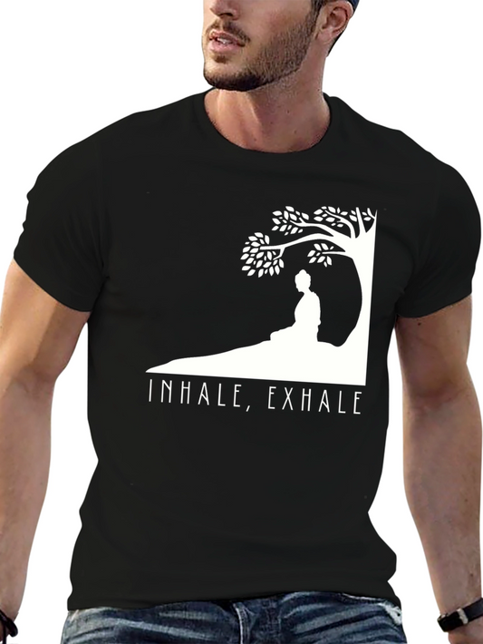 Inhale Exhale T-Shirt - Buddha Under Tree