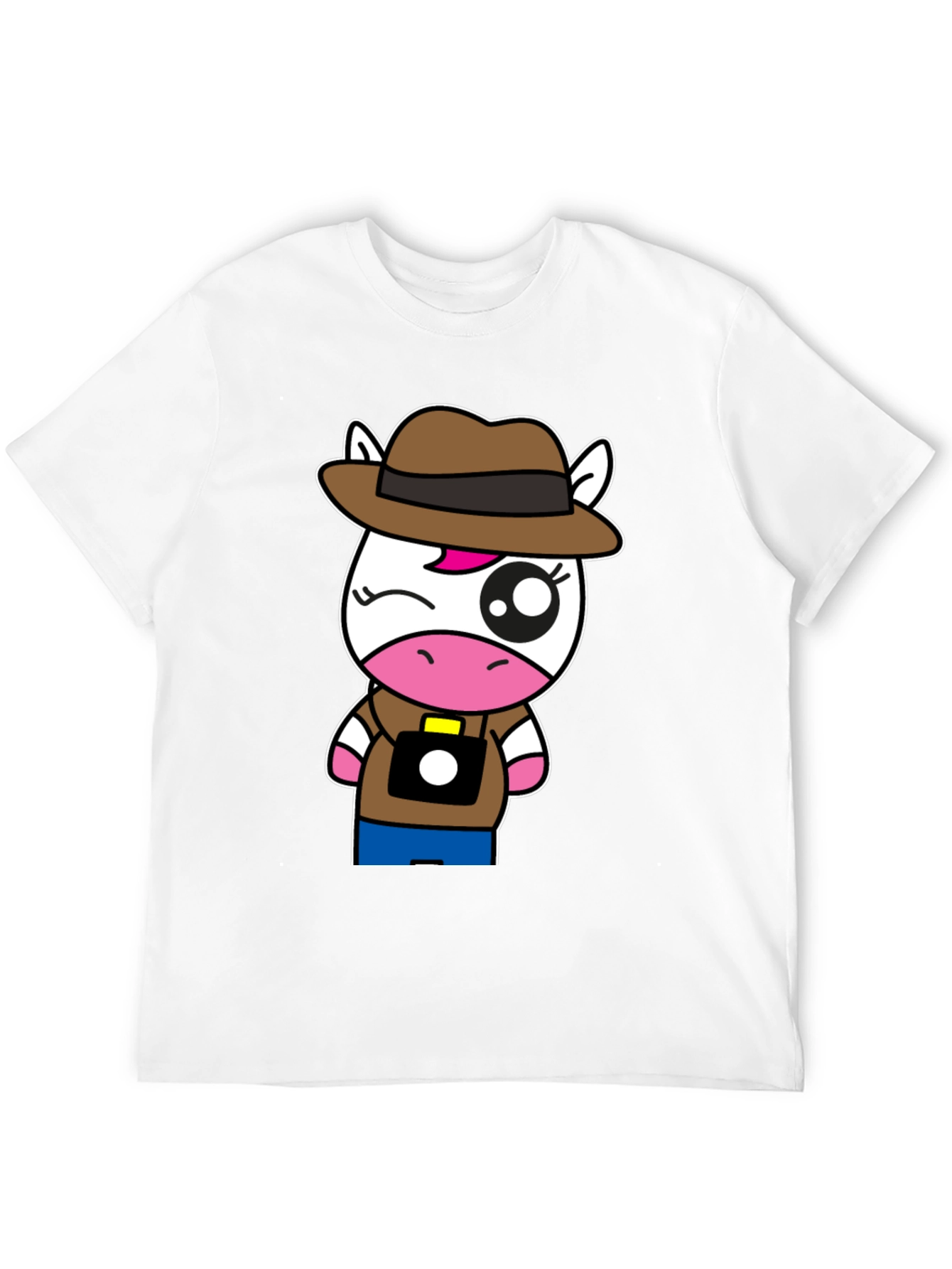 Cartoon Unicorn Photographer T-Shirt