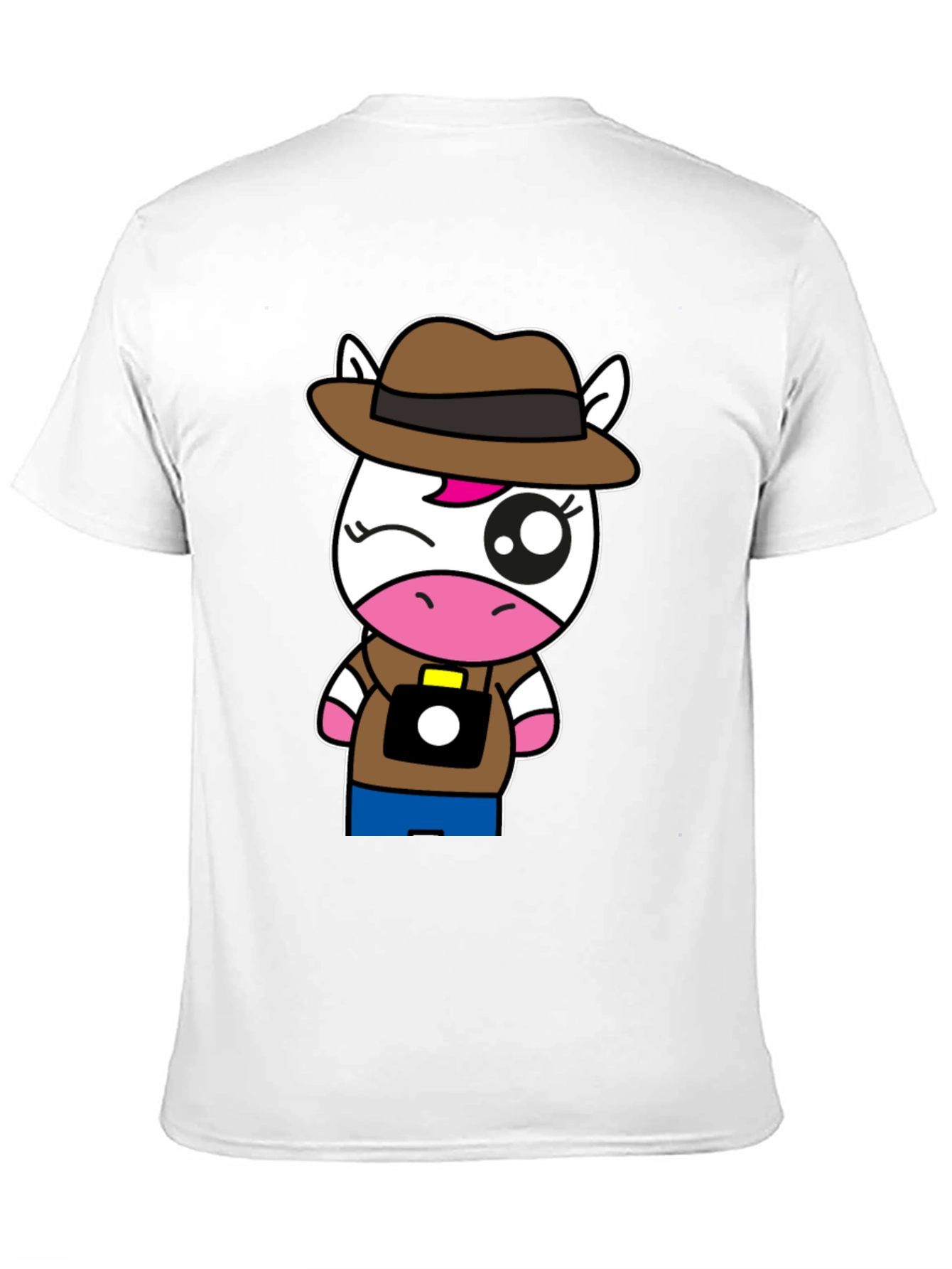 Cartoon Unicorn Photographer T-Shirt