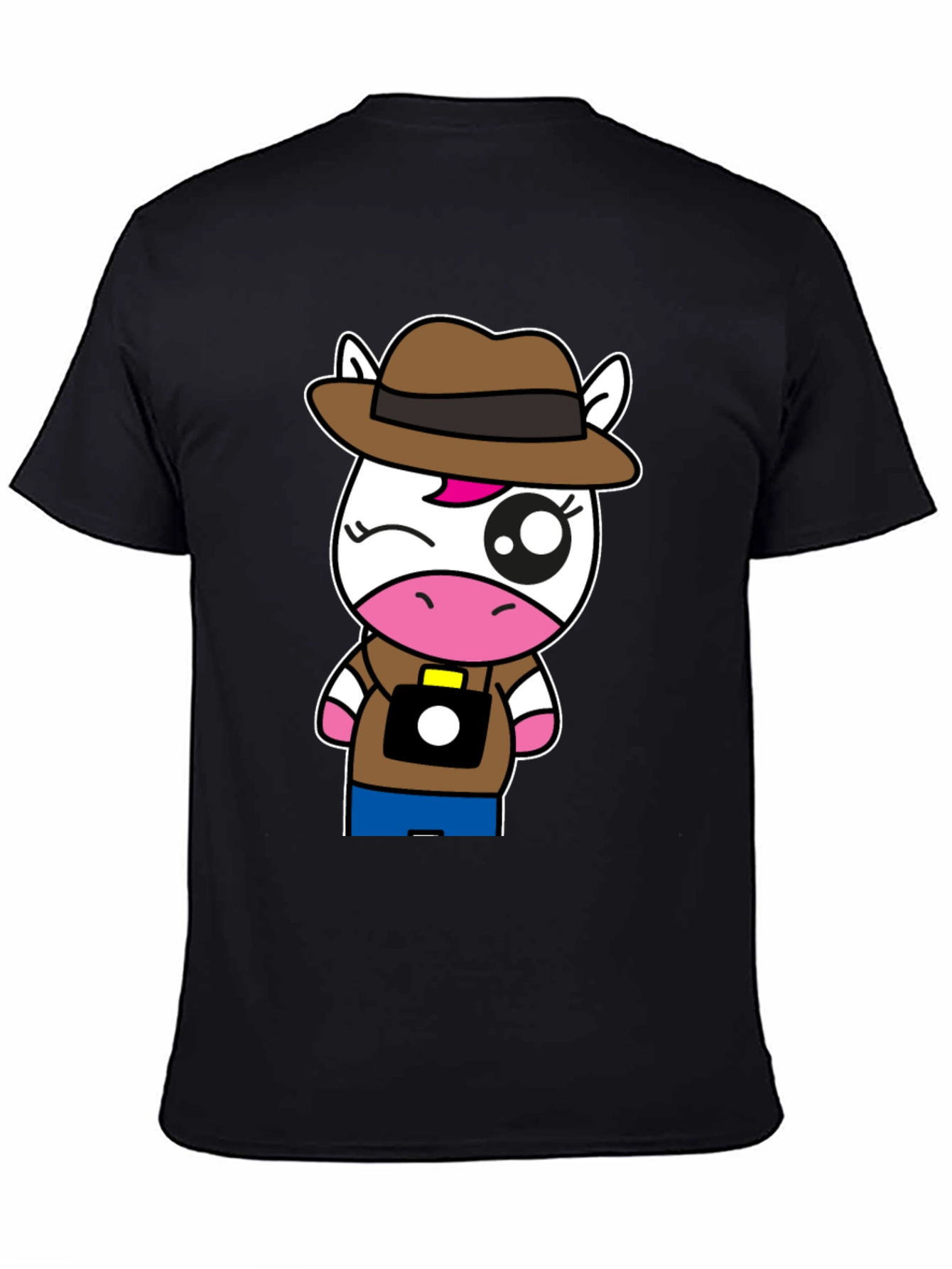 Cartoon Unicorn Photographer T-Shirt