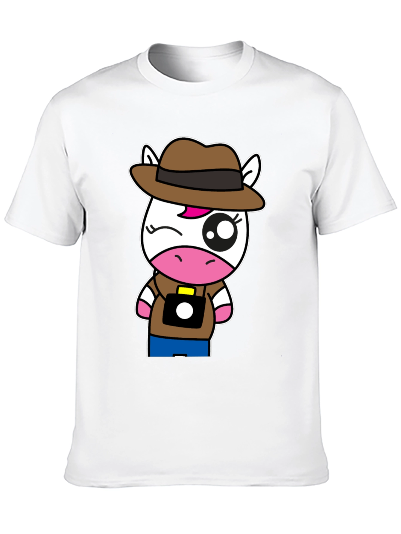 Cartoon Unicorn Photographer T-Shirt
