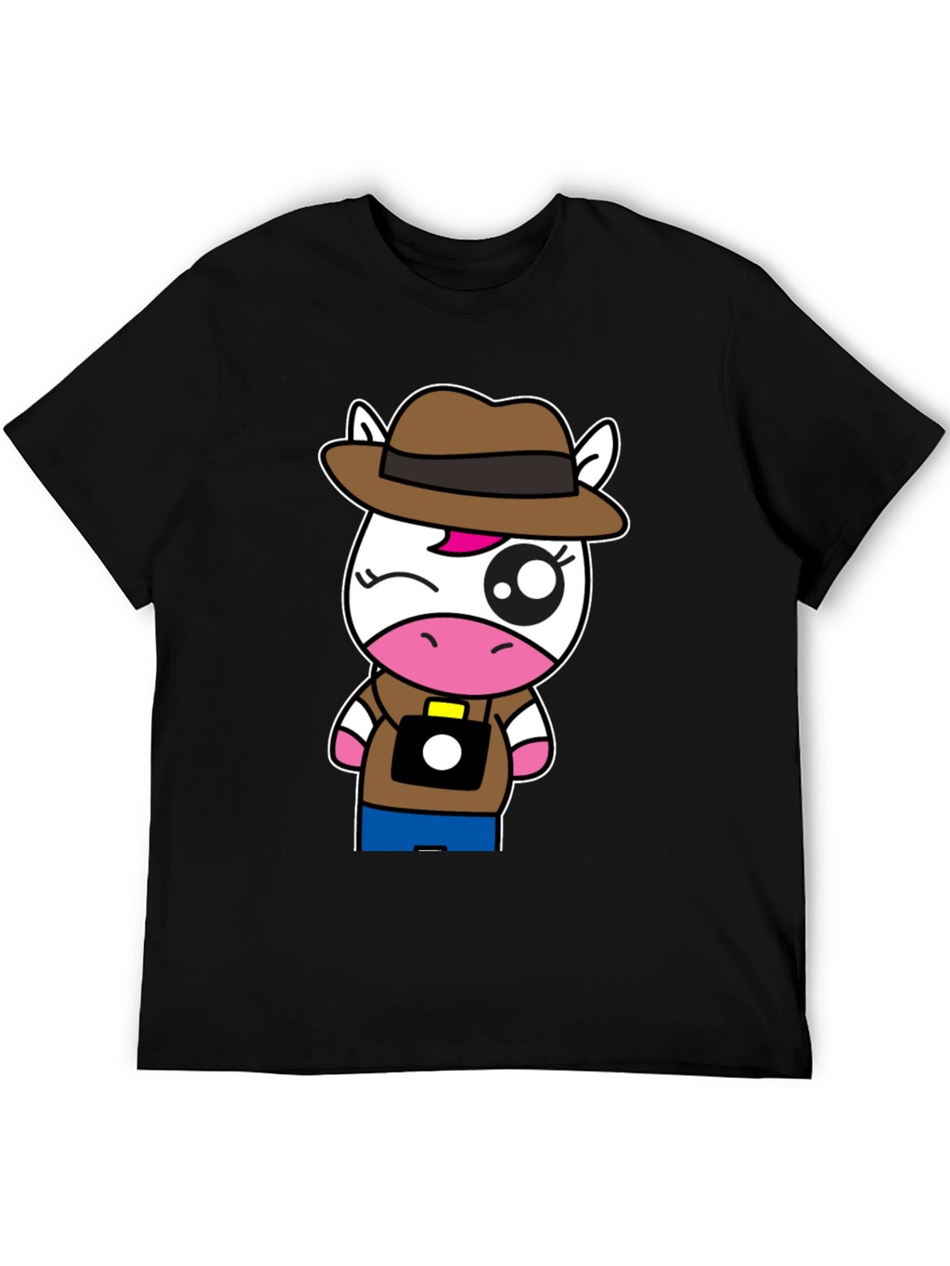 Cartoon Unicorn Photographer T-Shirt