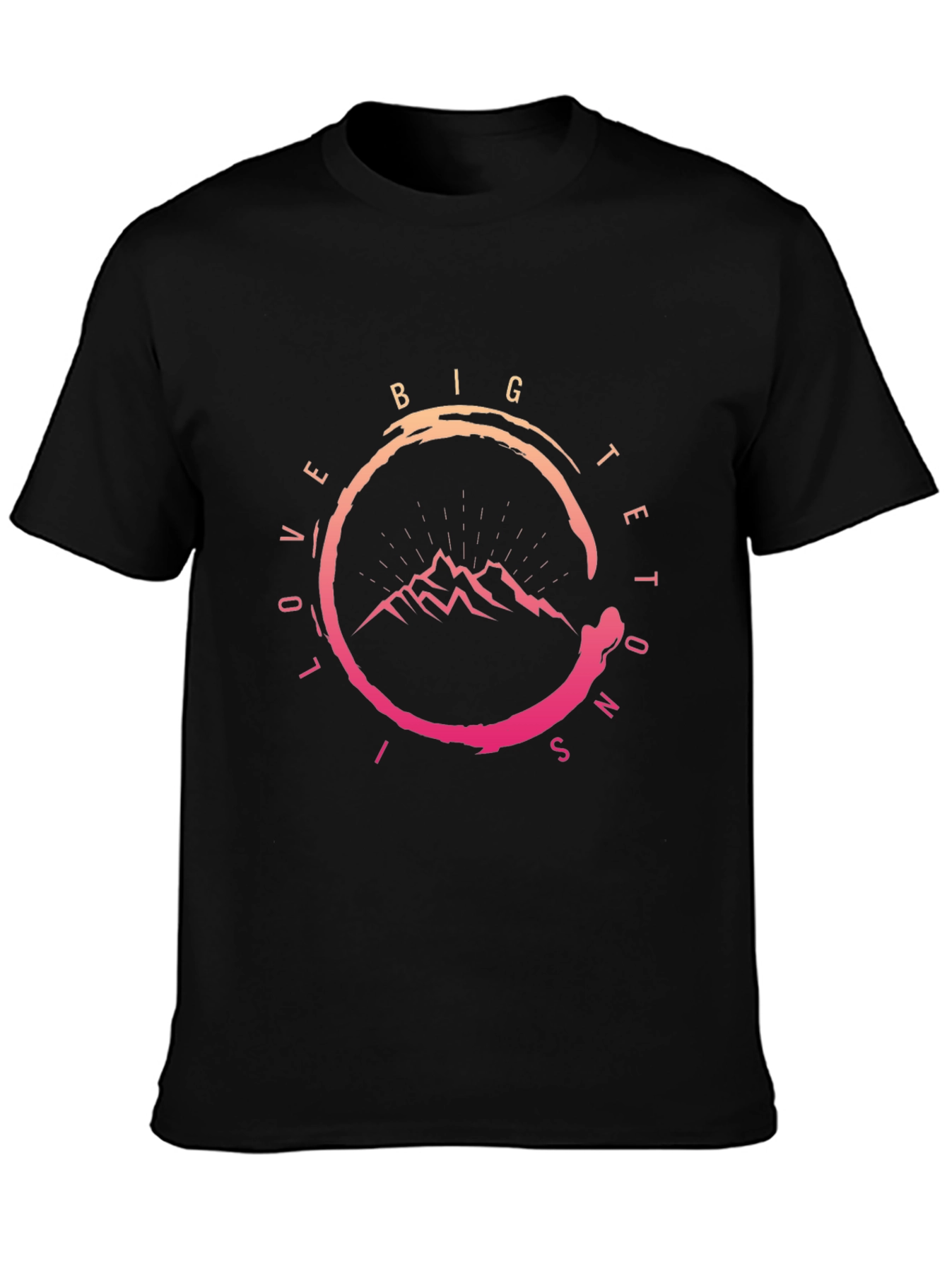 Big Tetons Love Black T-Shirt