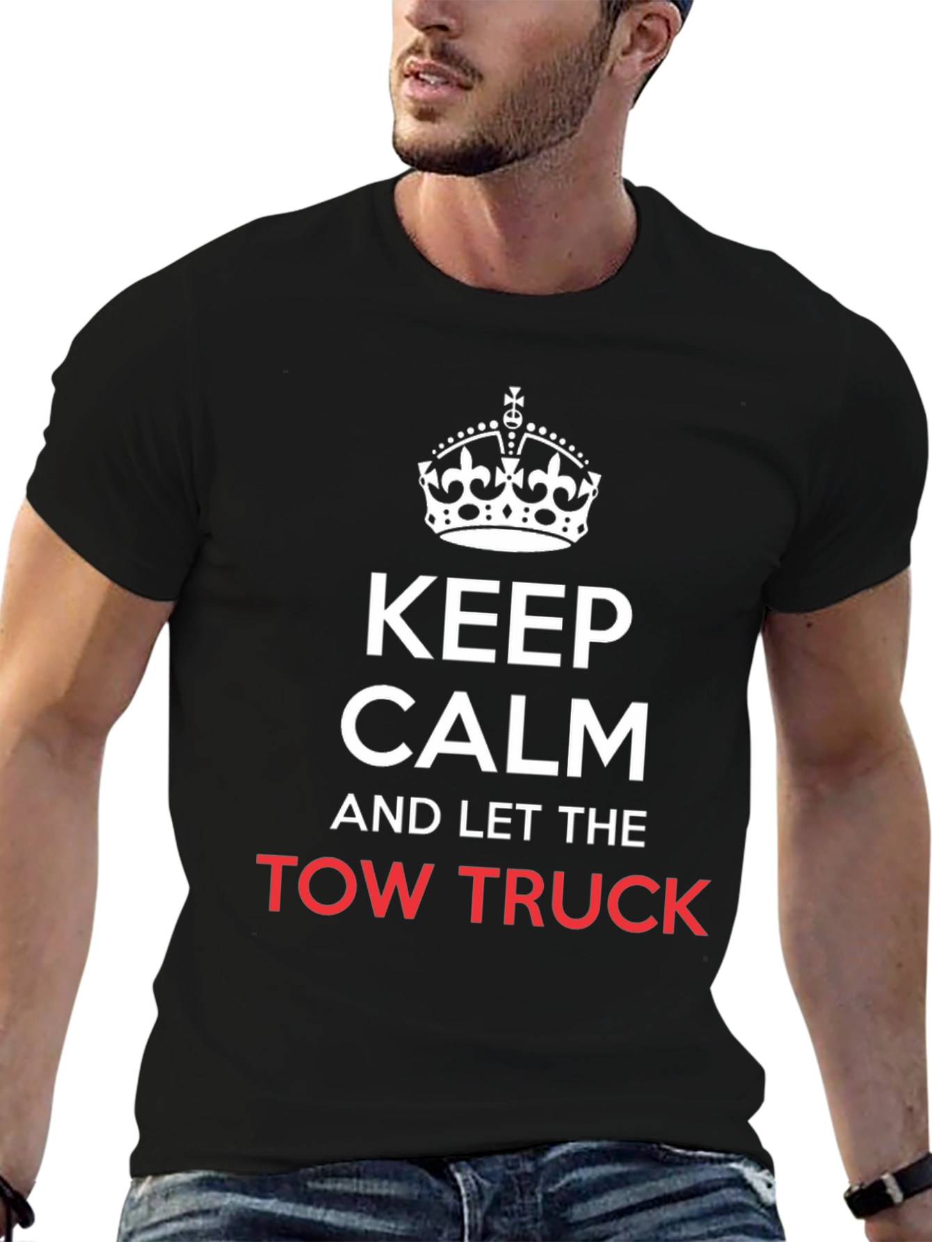 Keep Calm Tow Truck T-Shirt - Funny Mechanic Tee