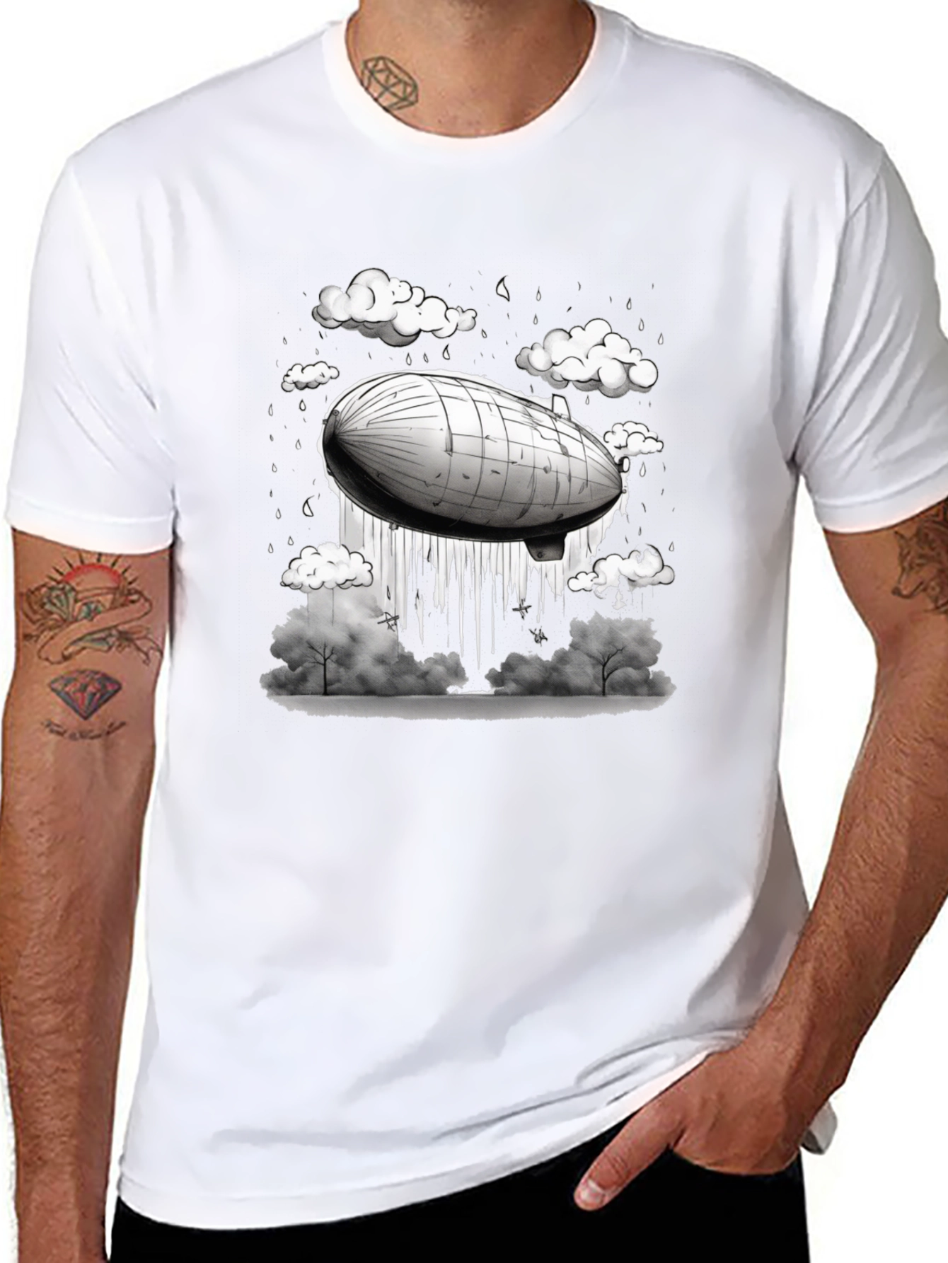 Airship Graphic Tee - Mens Black T-Shirt