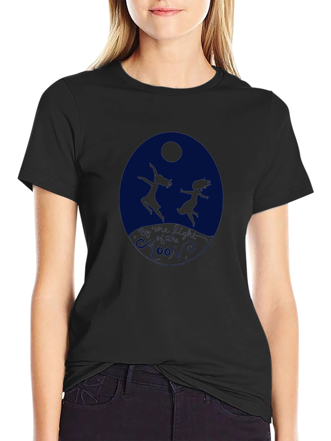 Silhouette Dance Graphic Tee - Black