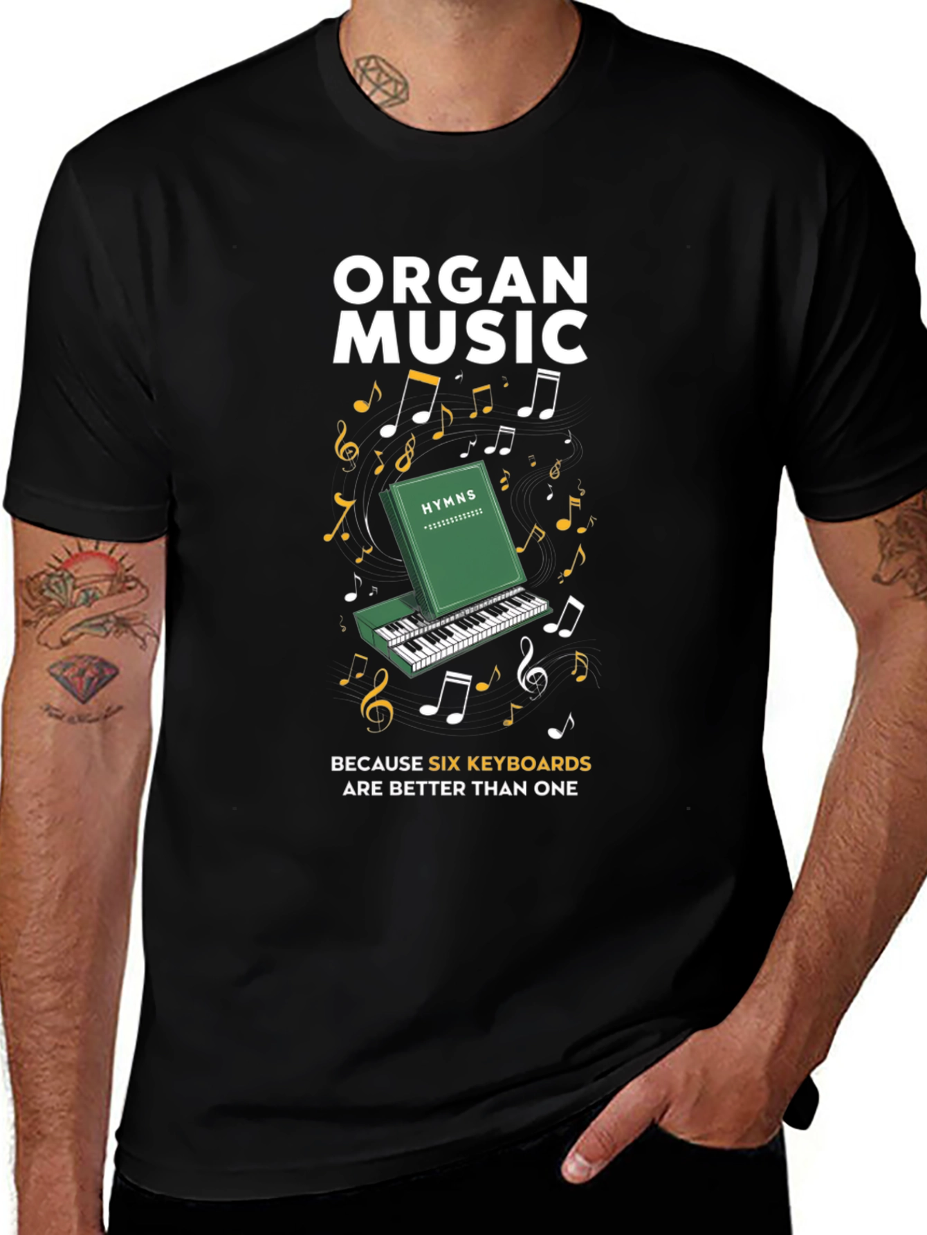 Organ Music Six Keyboards T-Shirt