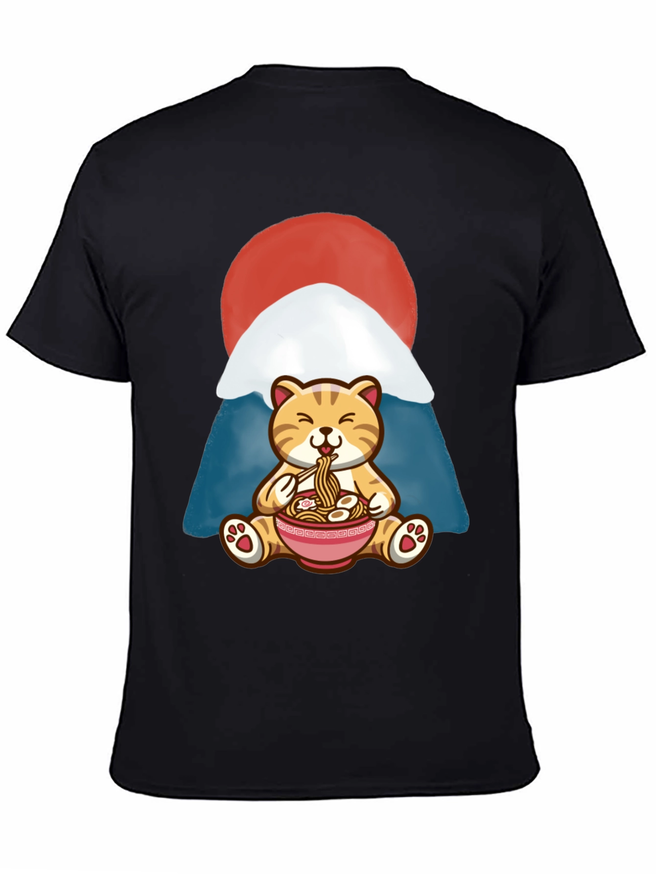 Cute Cat Ramen Bowl T-Shirt