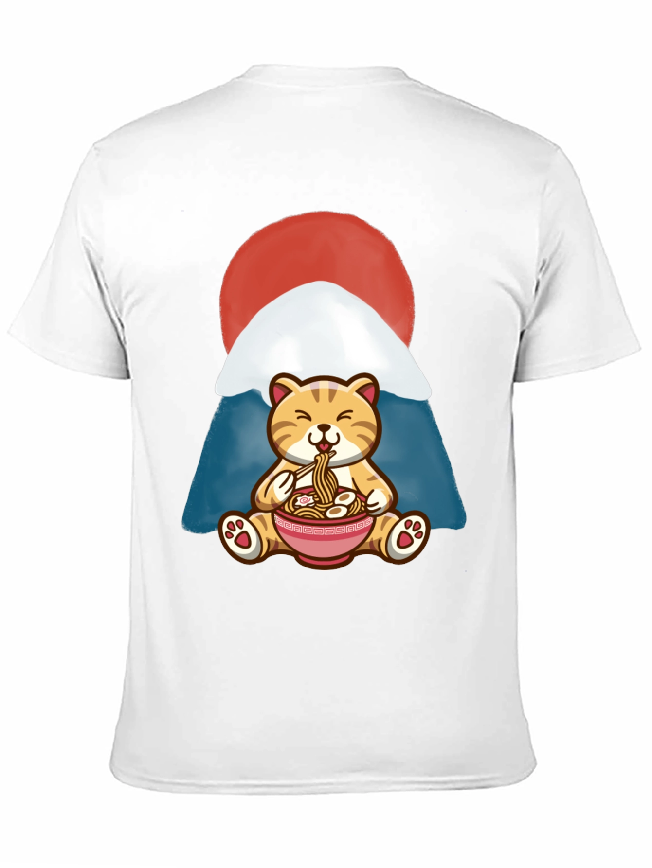 Cute Cat Ramen Bowl T-Shirt