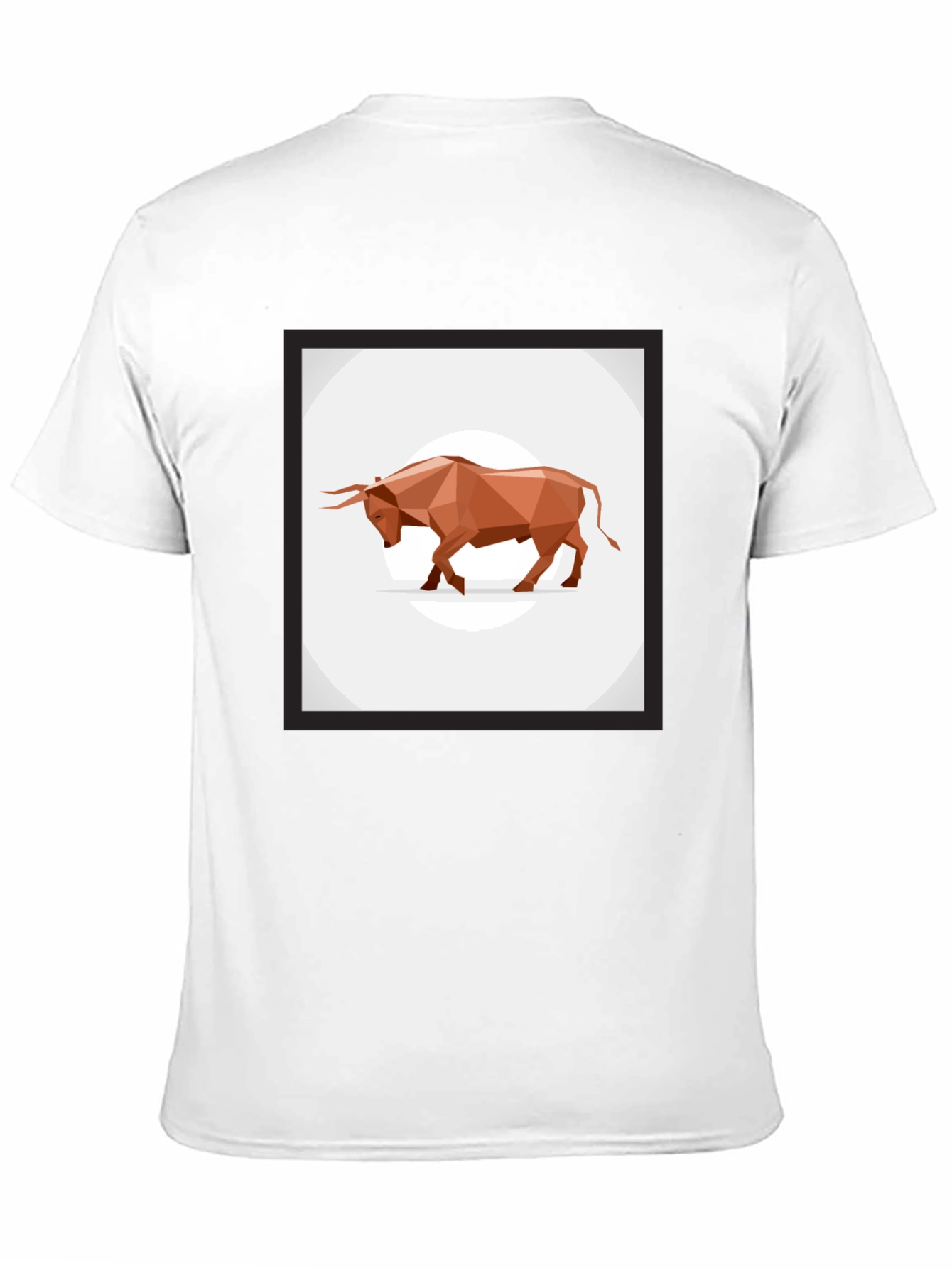 Geometric Bull Graphic Tee - Stylish Mens Black T-Shirt
