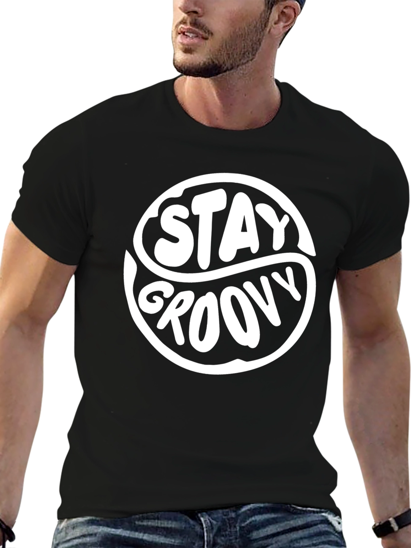 Stay Groovy Graphic T-Shirt - Retro Style