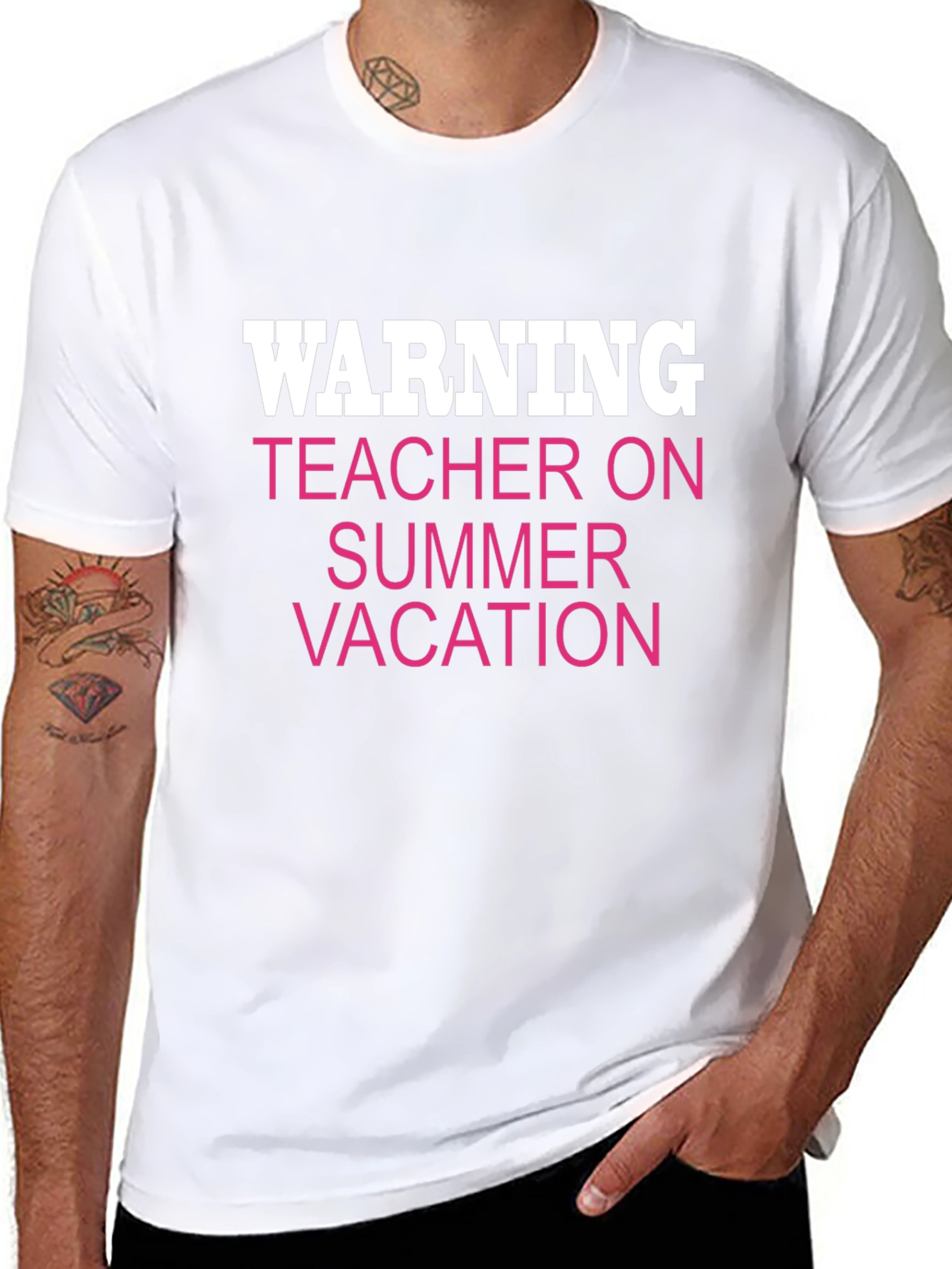 Warning Teacher On Summer Vacation Funny T-Shirt