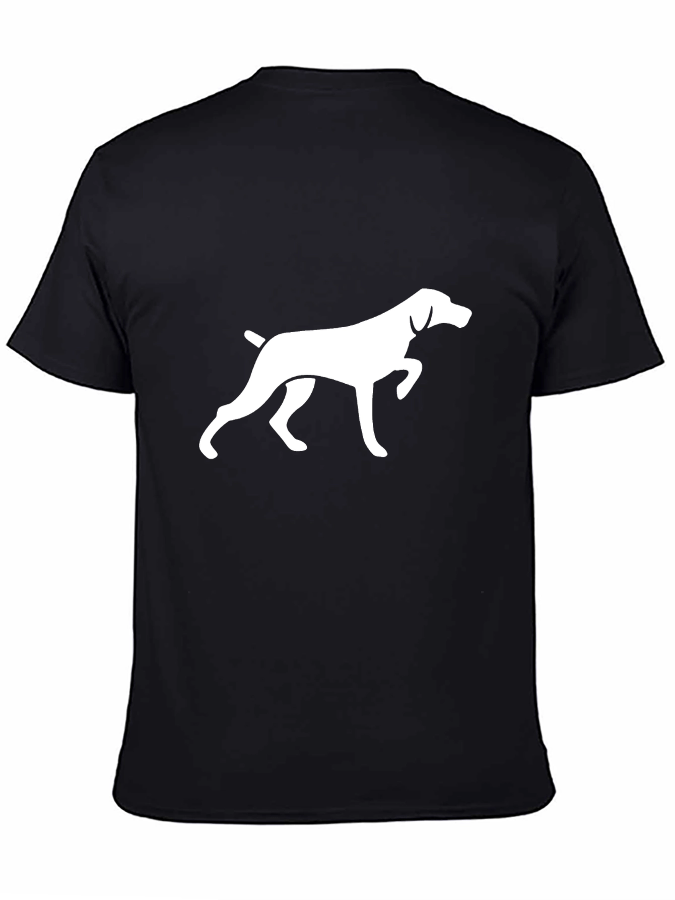Pointer Dog Graphic Tee - Black Cotton T-Shirt
