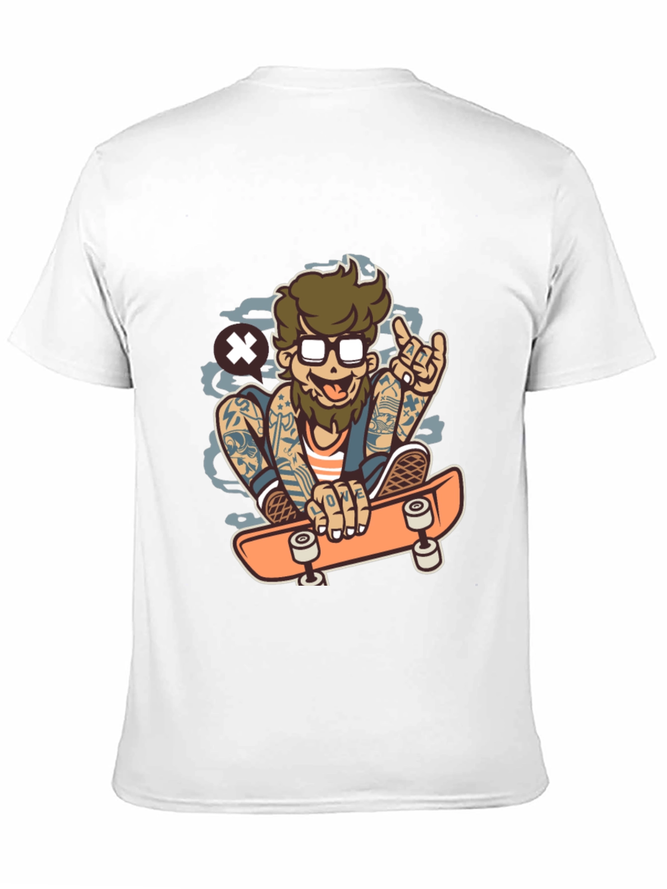 Skater Cartoon Graphic T-Shirt