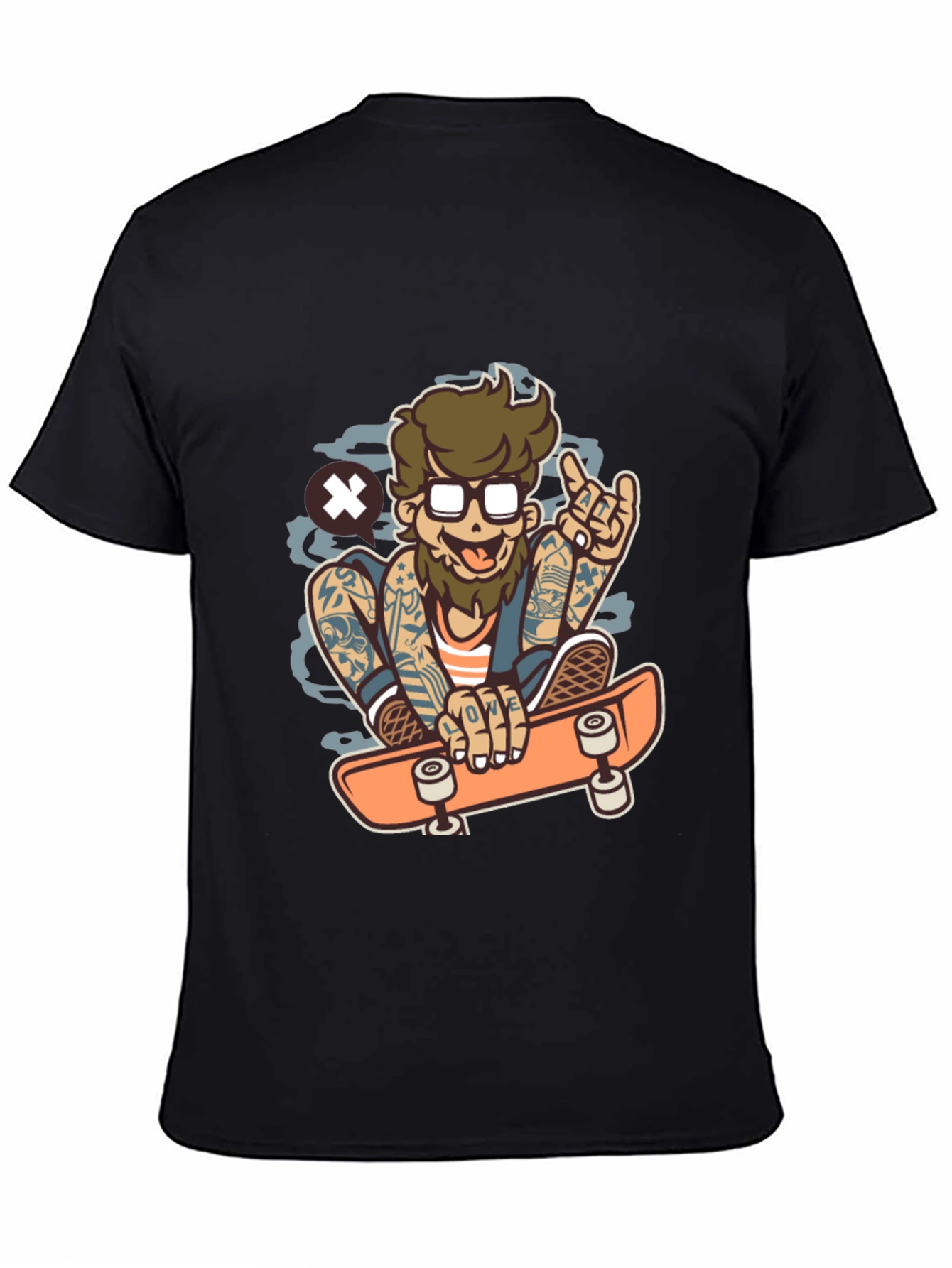 Skater Cartoon Graphic T-Shirt