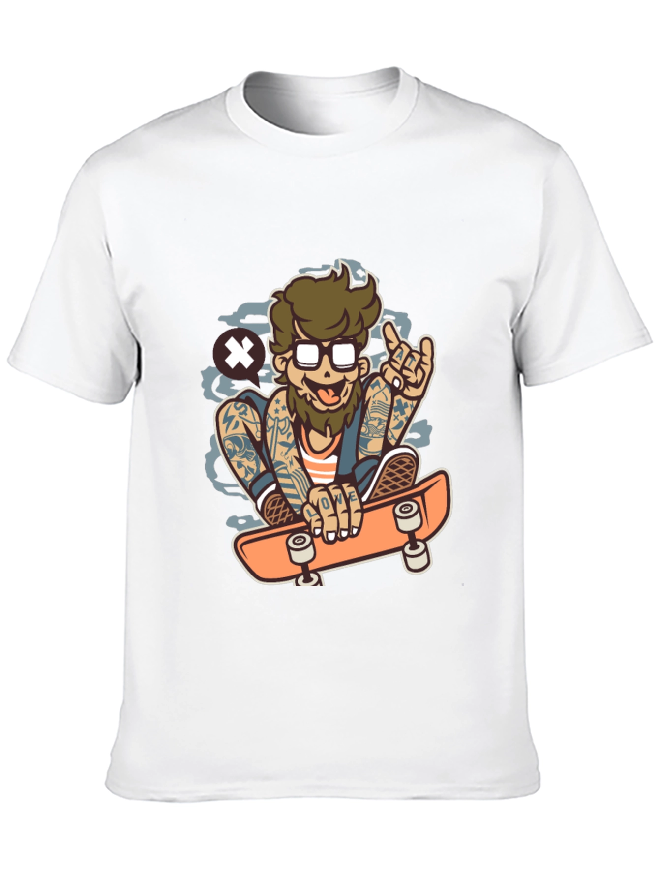 Skater Cartoon Graphic T-Shirt
