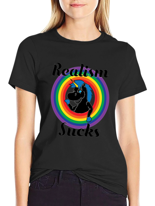 Realism Sucks Unicorn Graphic Tee