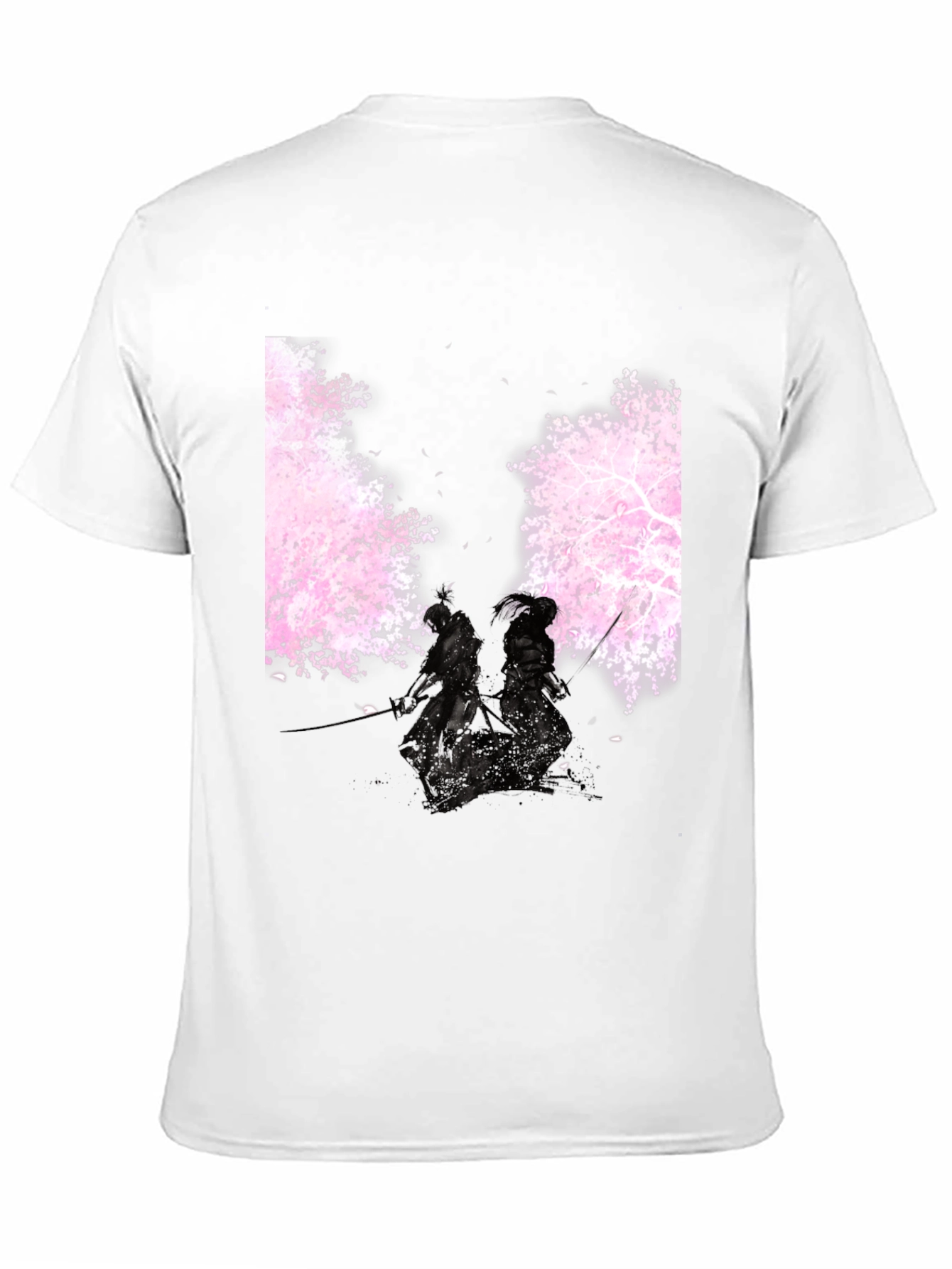 Samurai Cherry Blossom Black T-Shirt