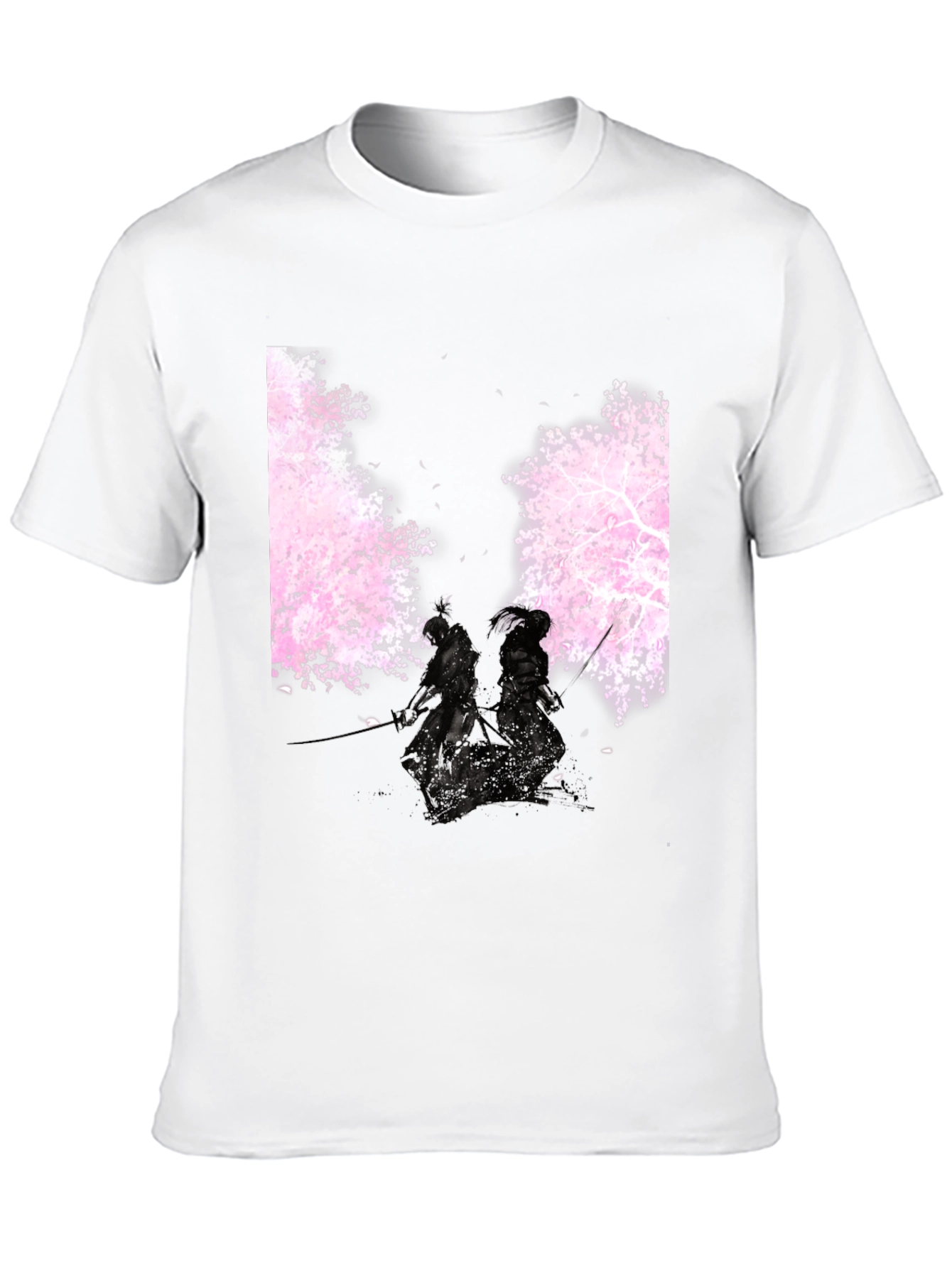 Samurai Cherry Blossom Black T-Shirt