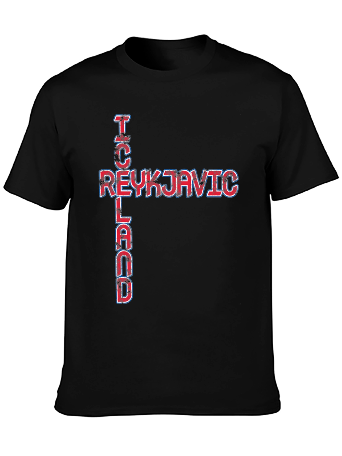Reykjavik Iceland Graphic Tee - Black Cotton T-Shirt