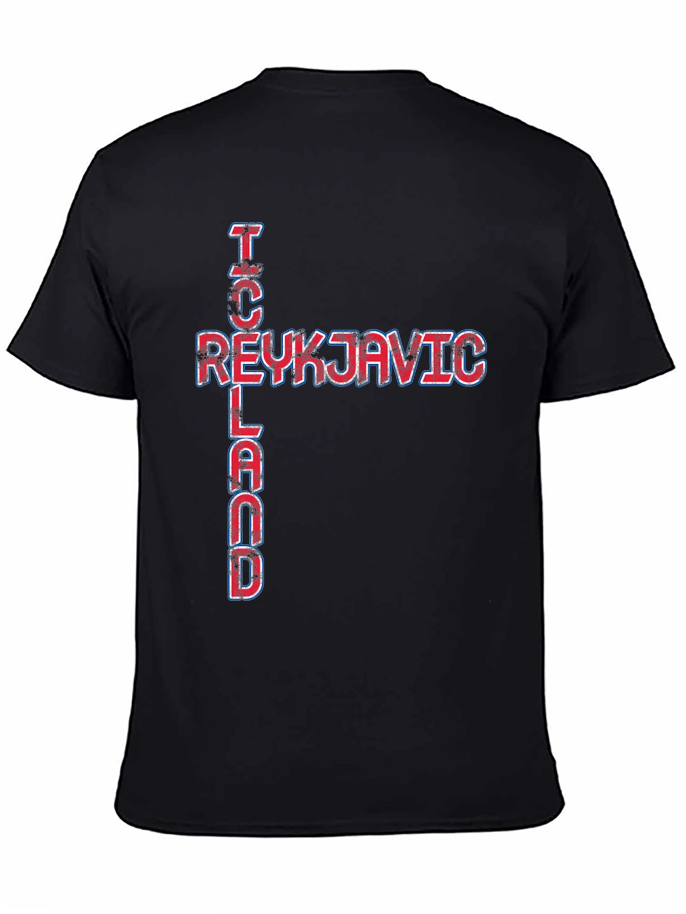 Reykjavik Iceland Graphic Tee - Black Cotton T-Shirt