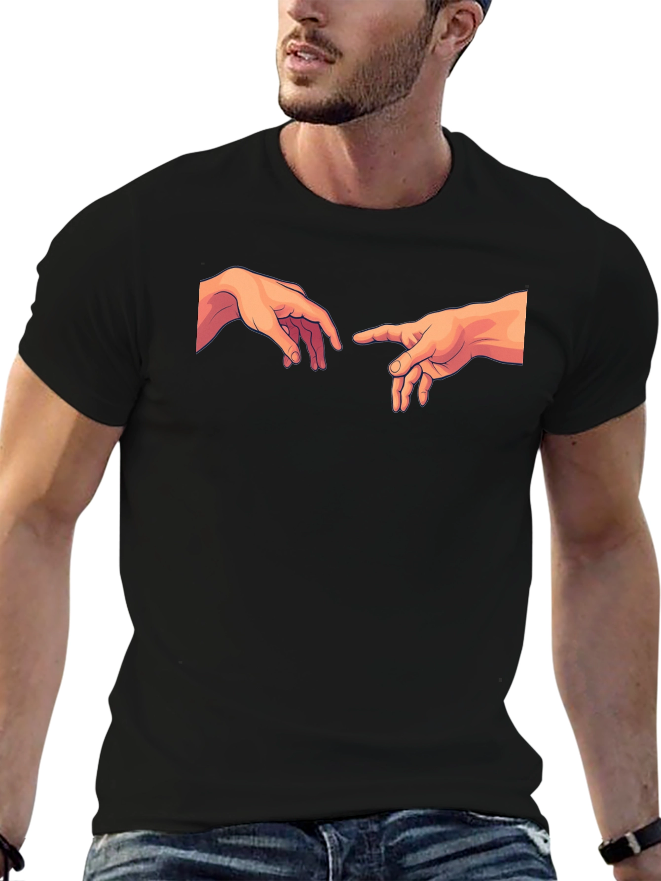 Creation of Adam T-Shirt - Michelangelo Inspired Graphic Tee