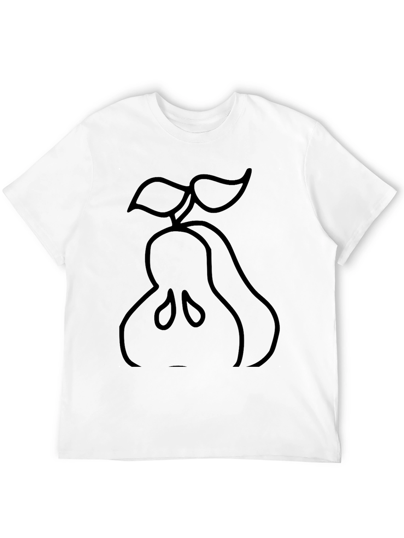 Black Pear Graphic Tee - Stylish Casual Wear