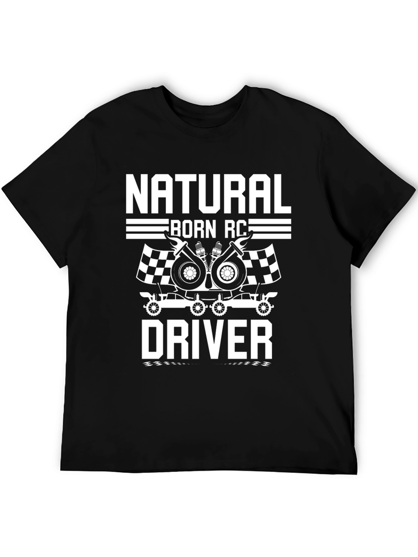 Natural Born RC Driver Black Graphic Tee