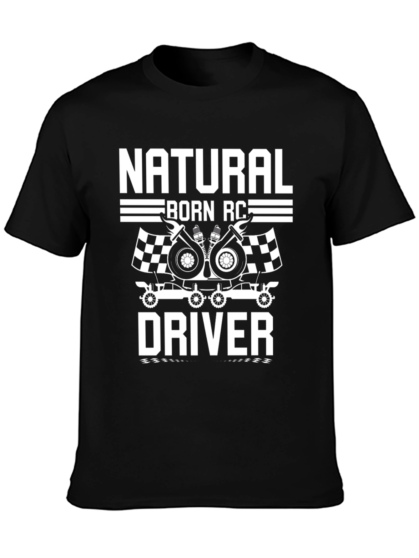 Natural Born RC Driver Black Graphic Tee