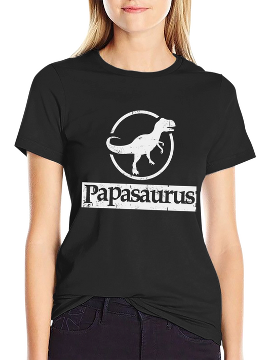 Papasaurus Rex Graphic T-Shirt - Dad Dinosaur Tee