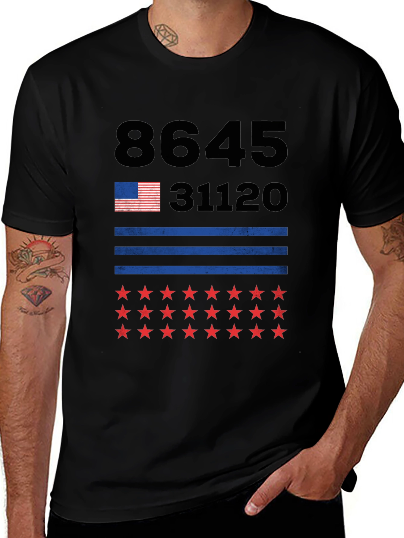 8645 31120 Stars & Stripes Graphic Tee