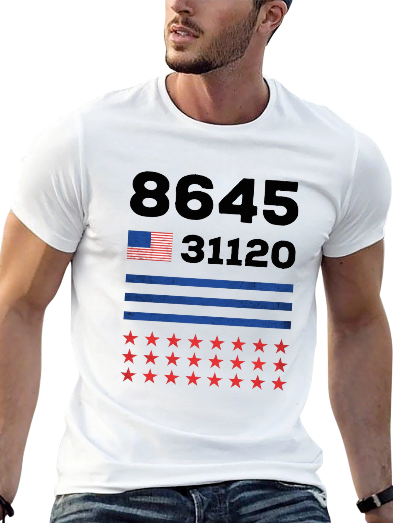 8645 31120 Stars & Stripes Graphic Tee