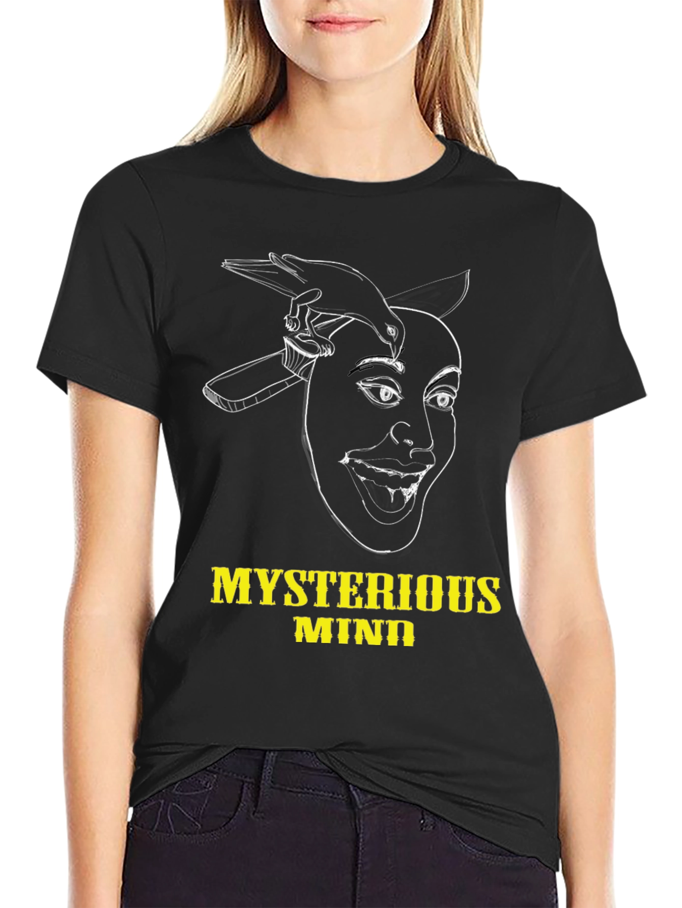 Mysterious Mind Black Graphic Tee