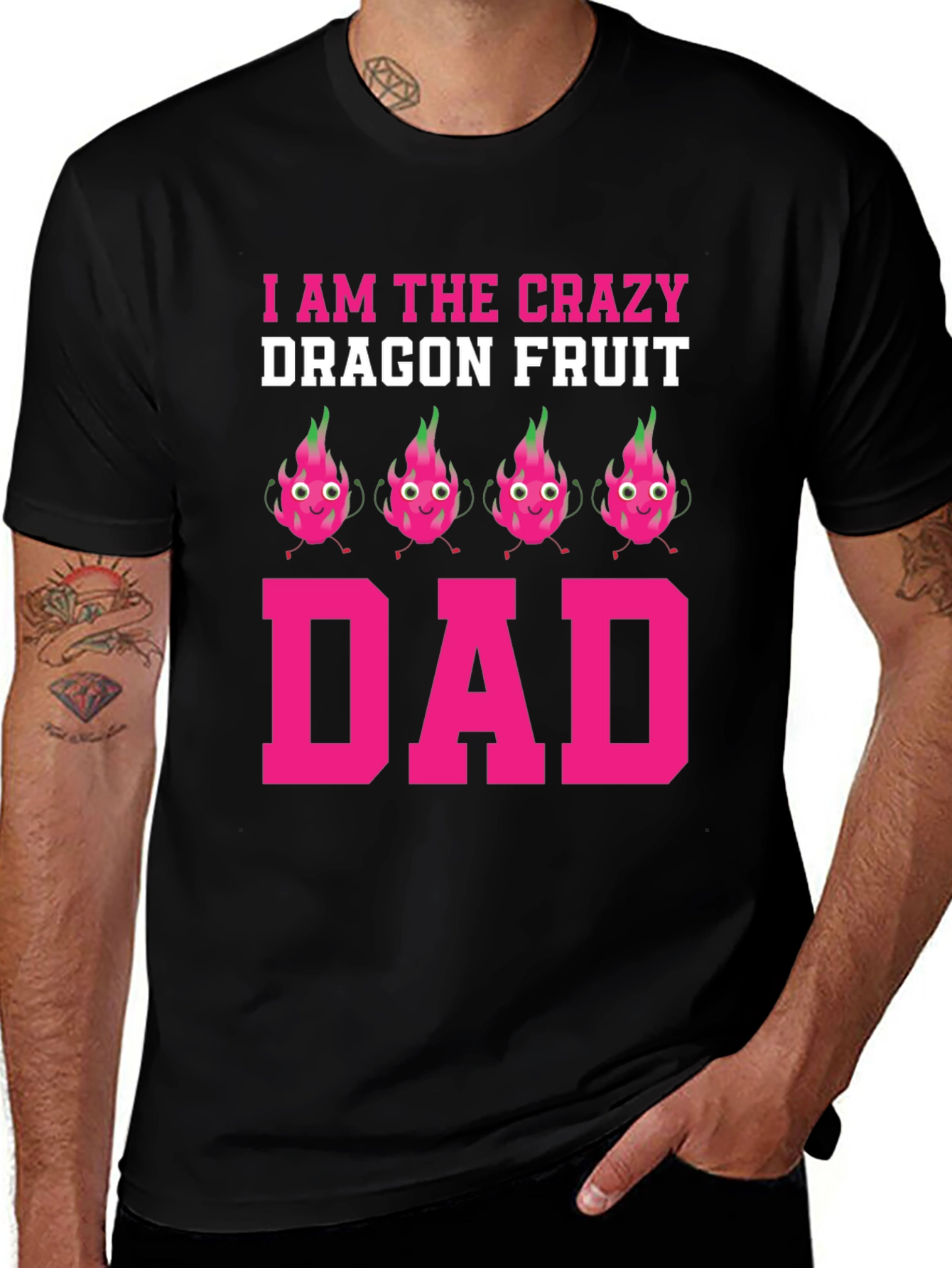 Crazy Dragon Fruit Dad T-Shirt - Novelty Graphic Tee