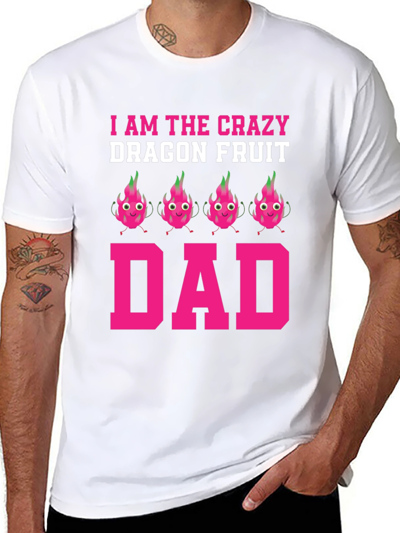 Crazy Dragon Fruit Dad T-Shirt - Novelty Graphic Tee