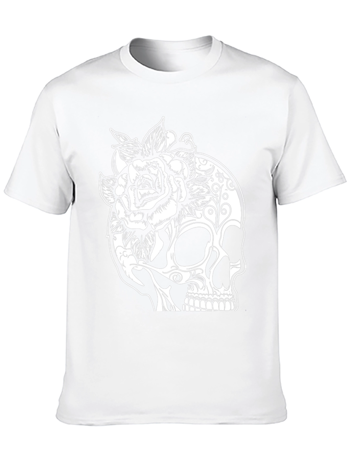 Skull & Rose Graphic Tee - Mens Black T-Shirt