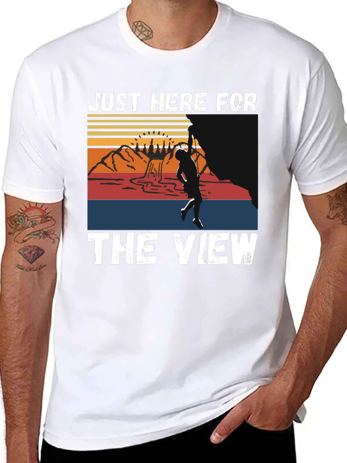 Just Here For The View Climbing T-Shirt