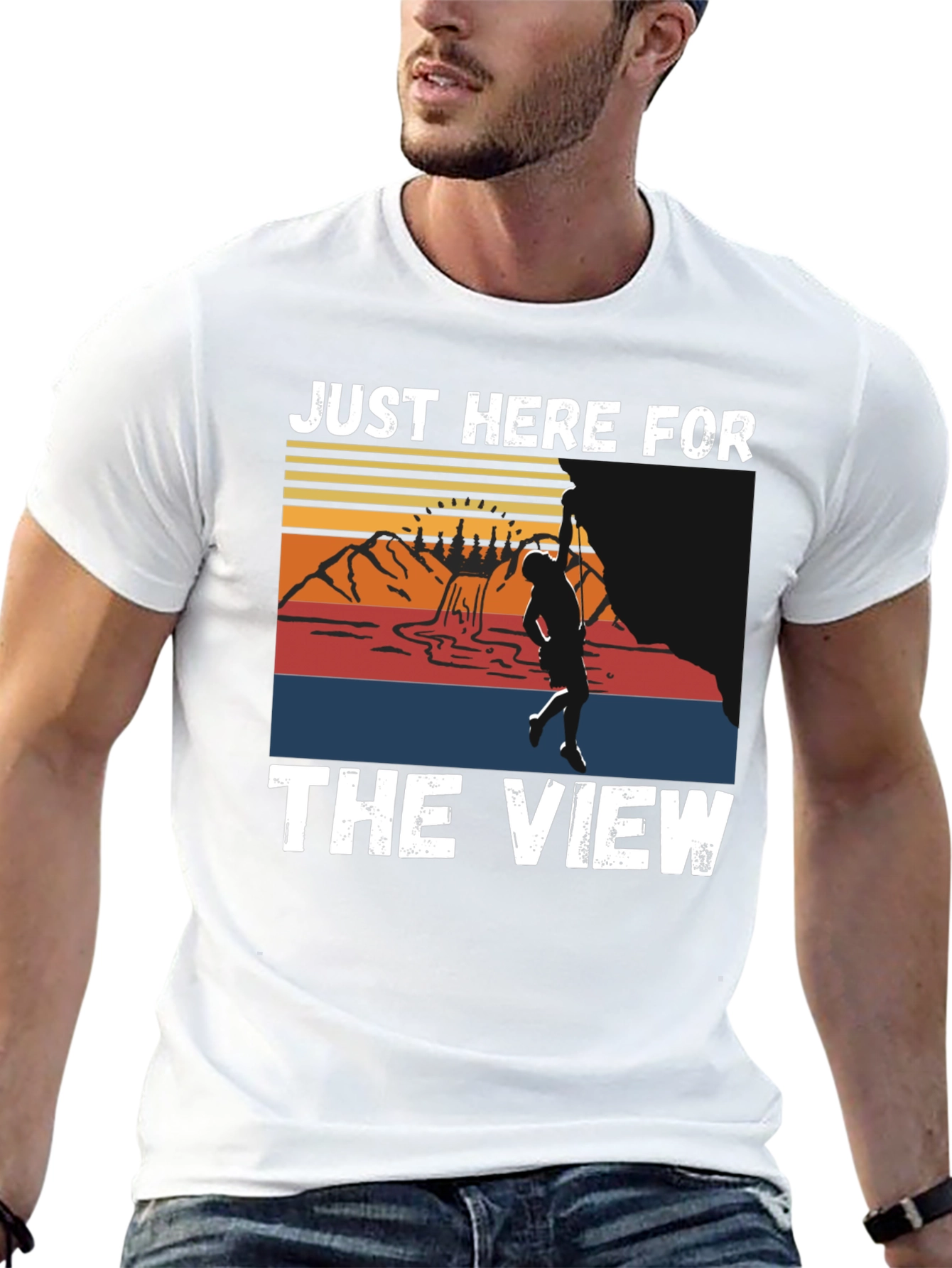 Just Here For The View Climbing T-Shirt