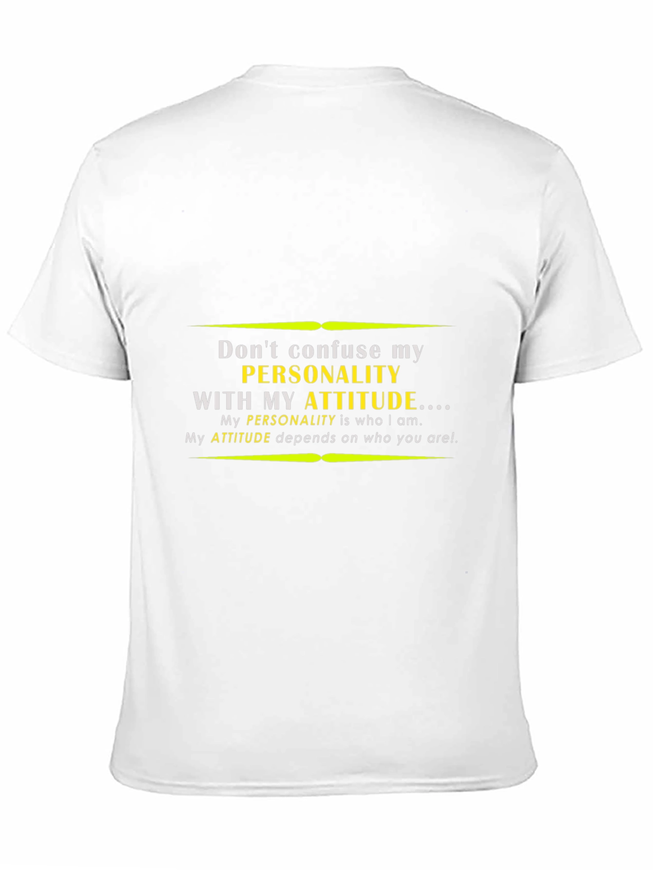 Personality Attitude Graphic Tee - Unisex Black T-Shirt