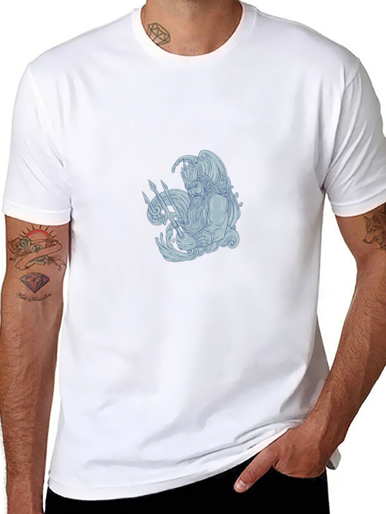 Poseidon Graphic Black Tee