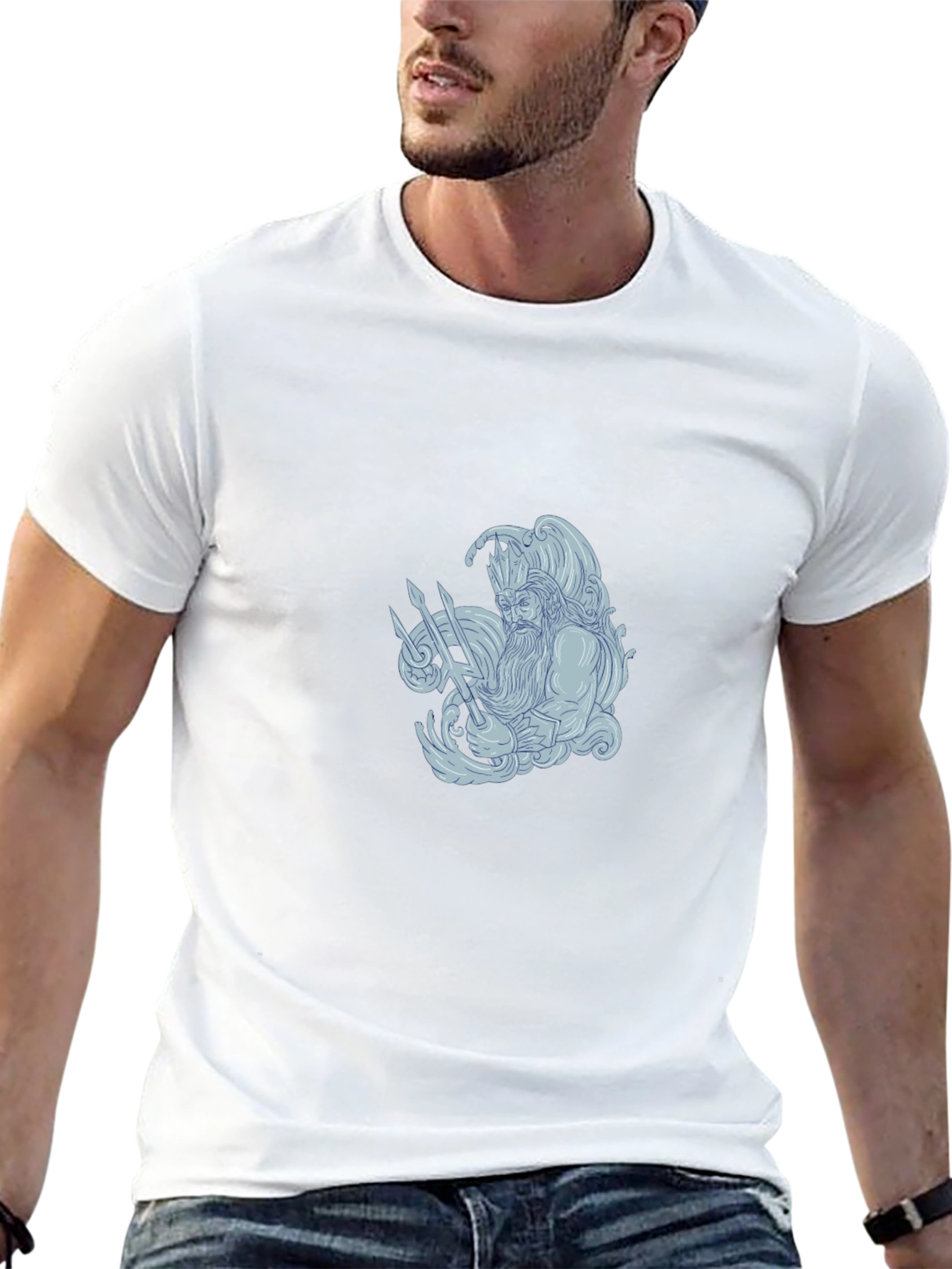 Poseidon Graphic Black Tee