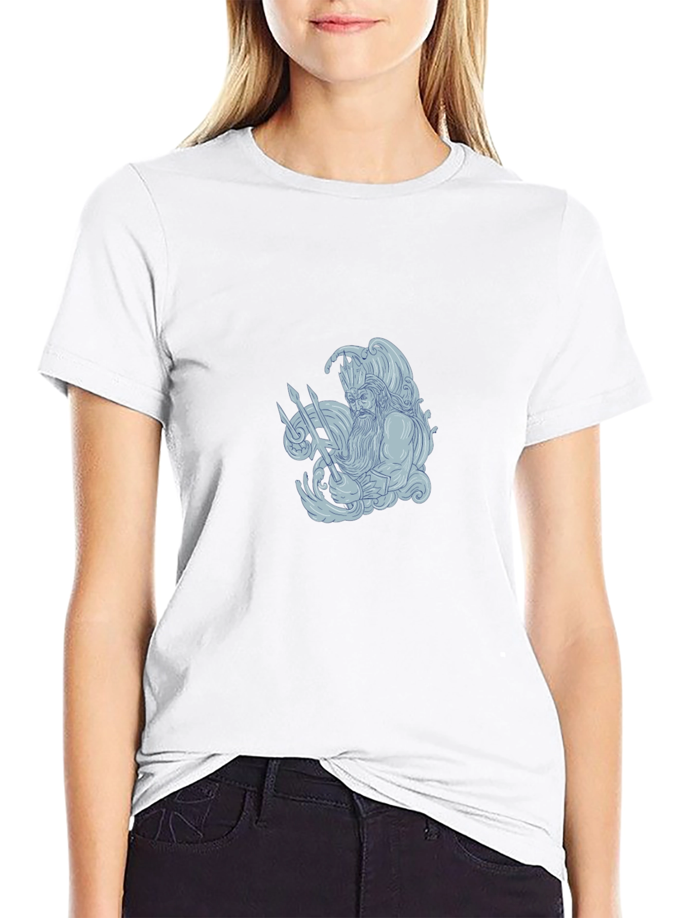 Poseidon Graphic Black Tee