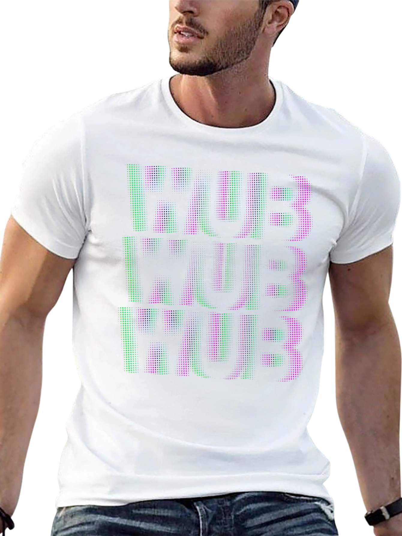 HUB Text Graphic T-Shirt - Unique Design Tee