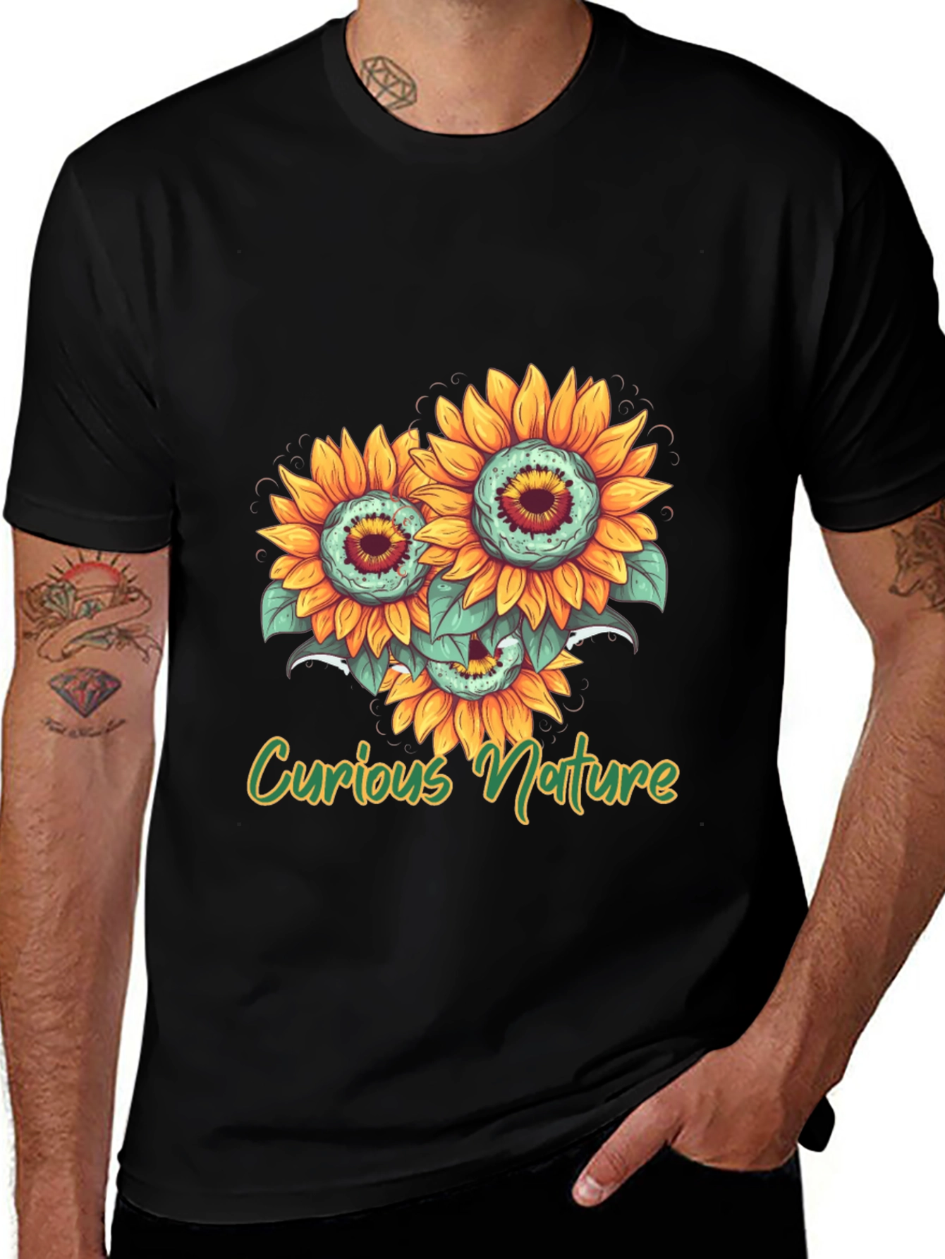 Curious Nature Sunflower Graphic T-Shirt