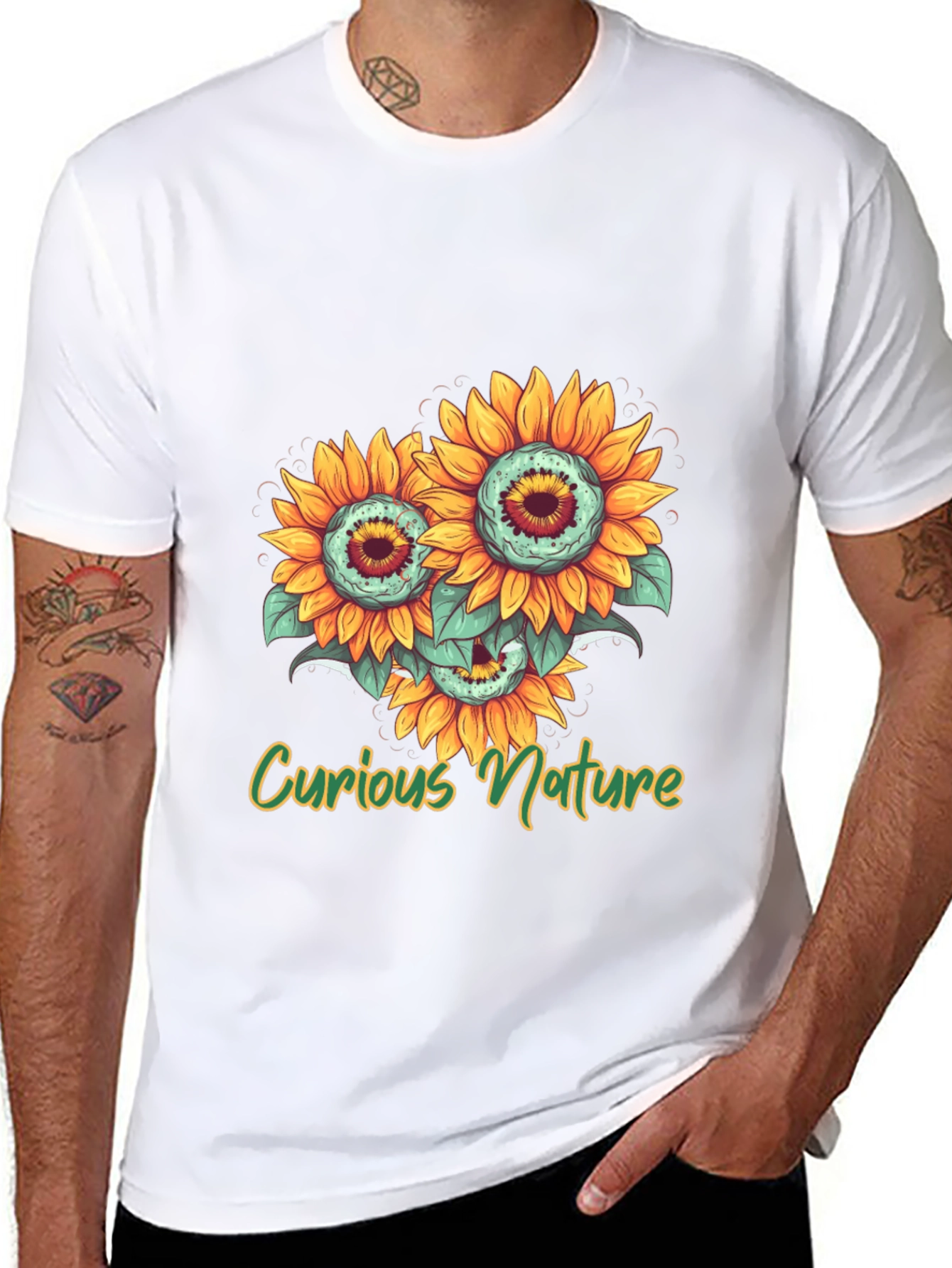 Curious Nature Sunflower Graphic T-Shirt