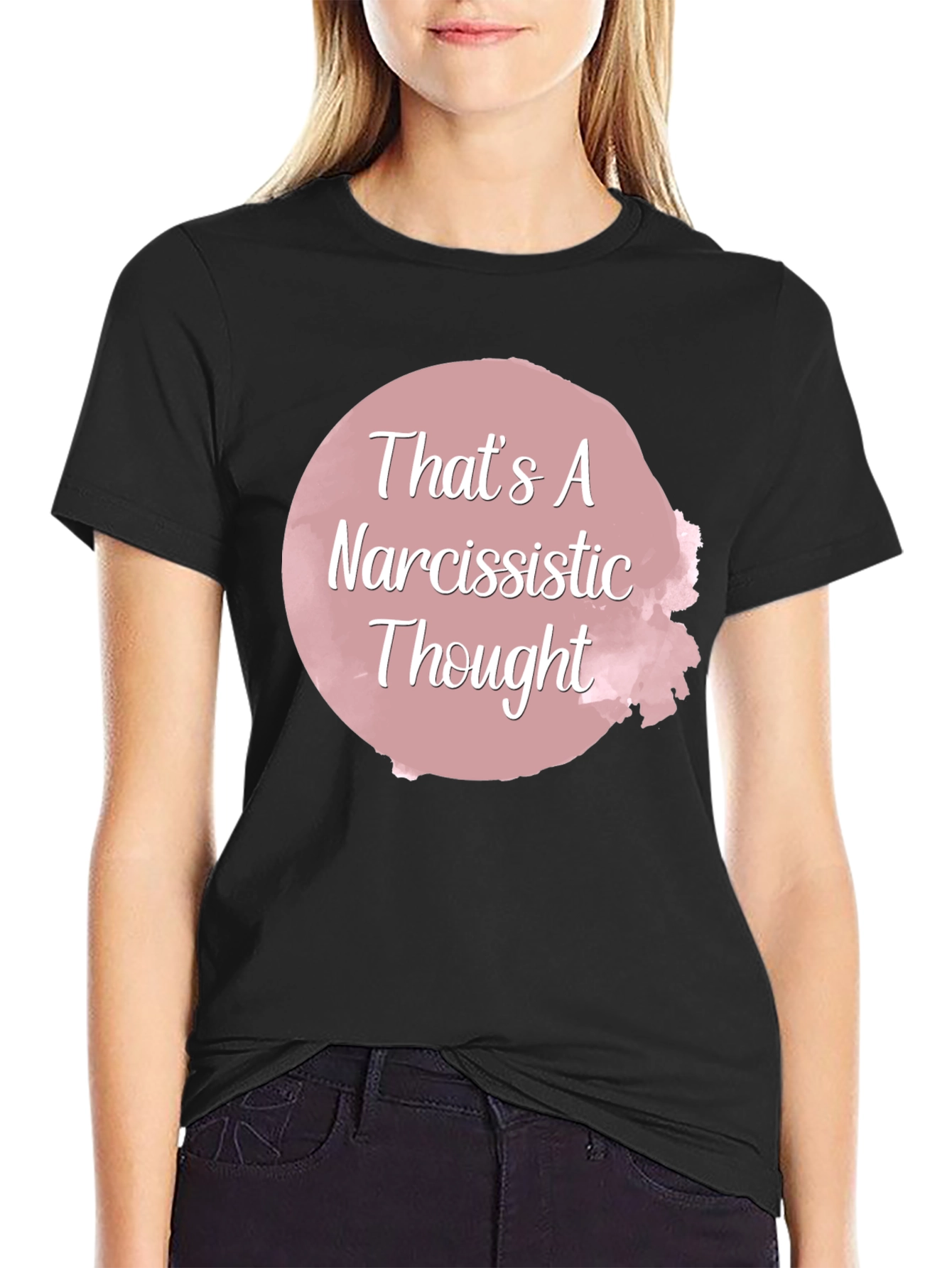 Narcissistic Thought Graphic Tee - Unisex Black T-Shirt