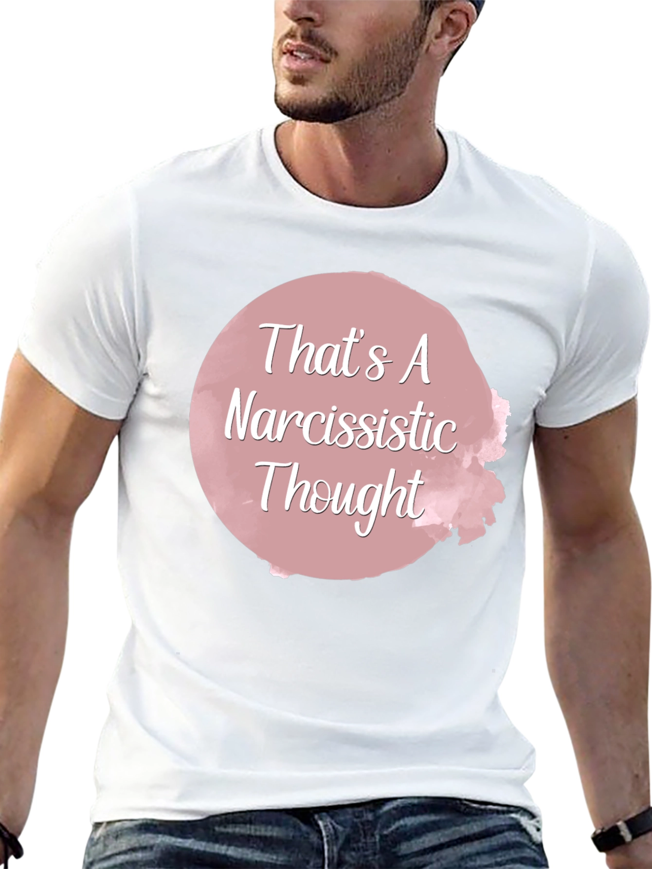 Narcissistic Thought Graphic Tee - Unisex Black T-Shirt