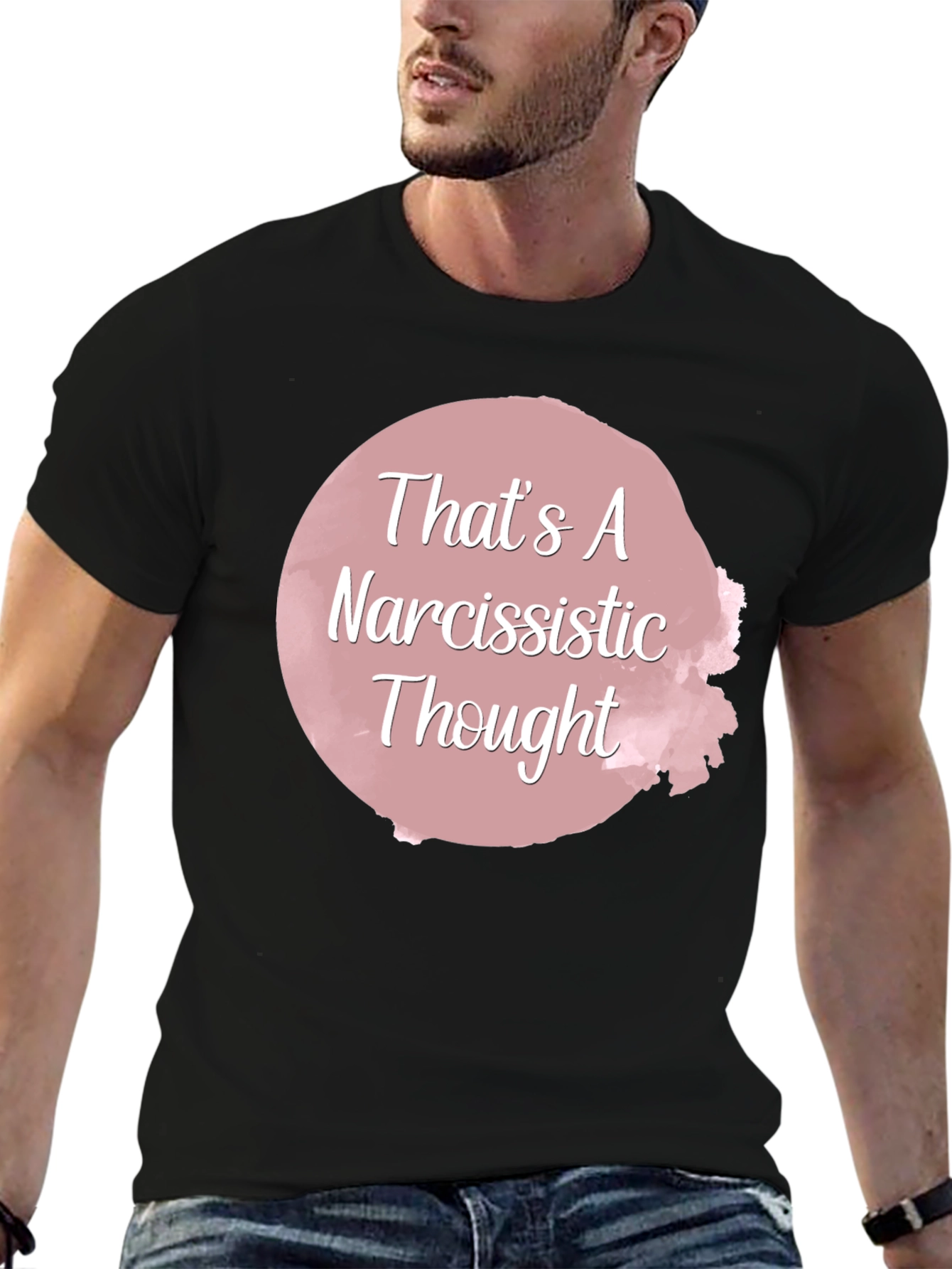 Narcissistic Thought Graphic Tee - Unisex Black T-Shirt